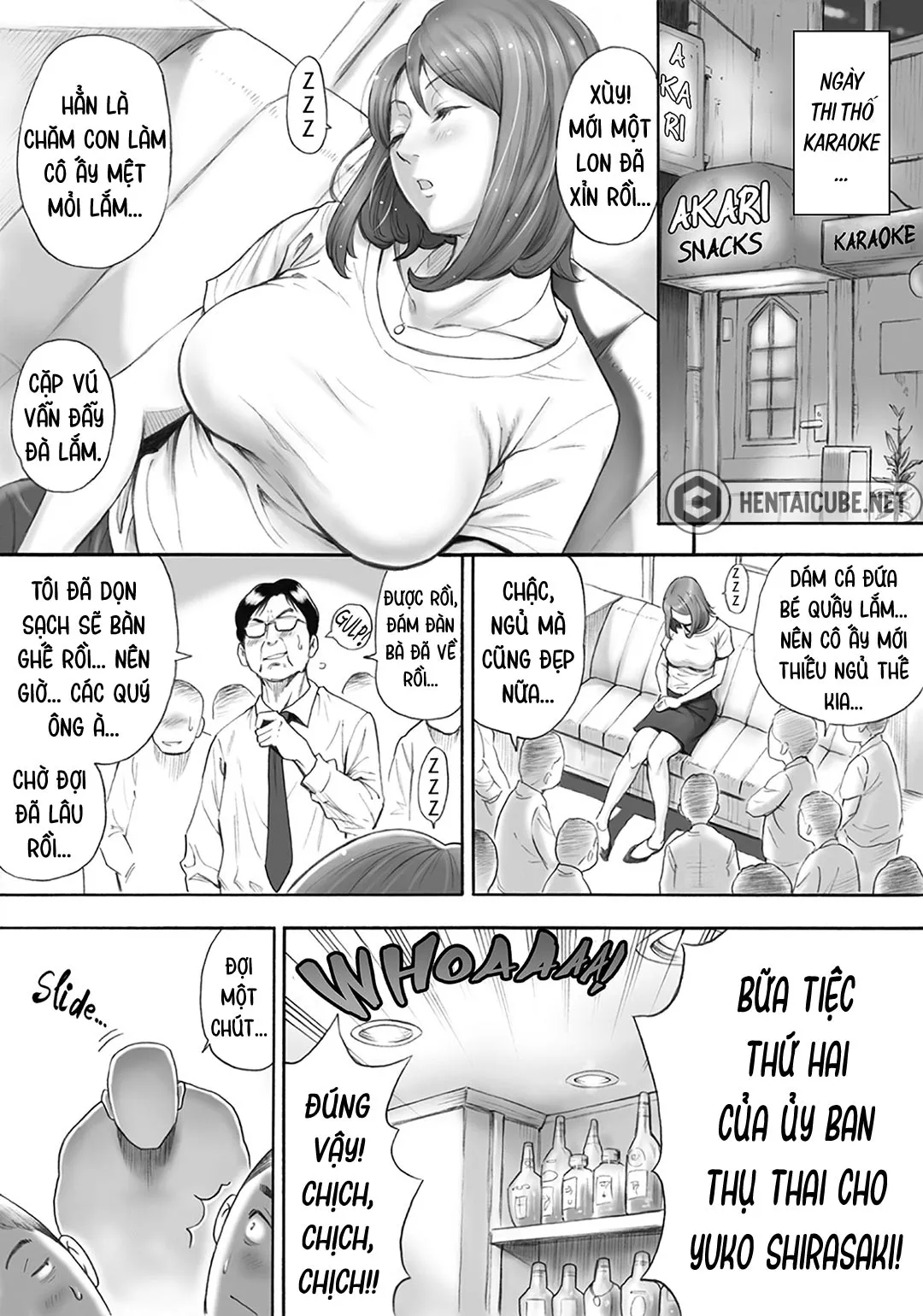 HentaiVN.net - Ảnh 6 - Toàn thị trấn giúp một người vợ có thai [Aka-chan ga Hoshii Hitozuma o Chounai Minna de Haramaseyou; Let The Whole Town Impregnate A Wife Who Wants A Child] - Chap 2 - [END]