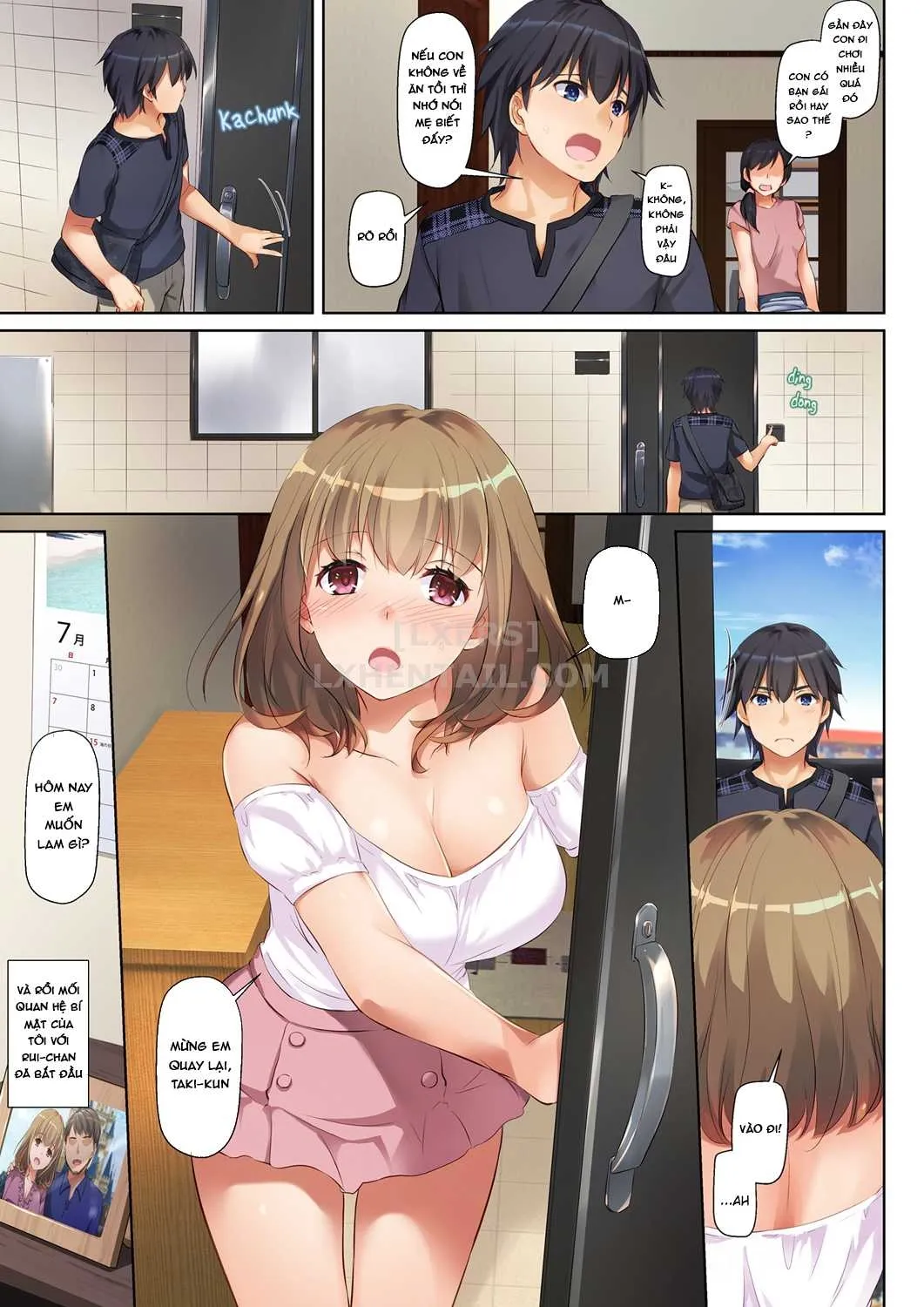 HentaiVN.net - Ảnh 23 - Hitozuma Osananajimi to Hitonatsu no Dekigoto [人妻幼馴染とひと夏のできごと] - Chap 1