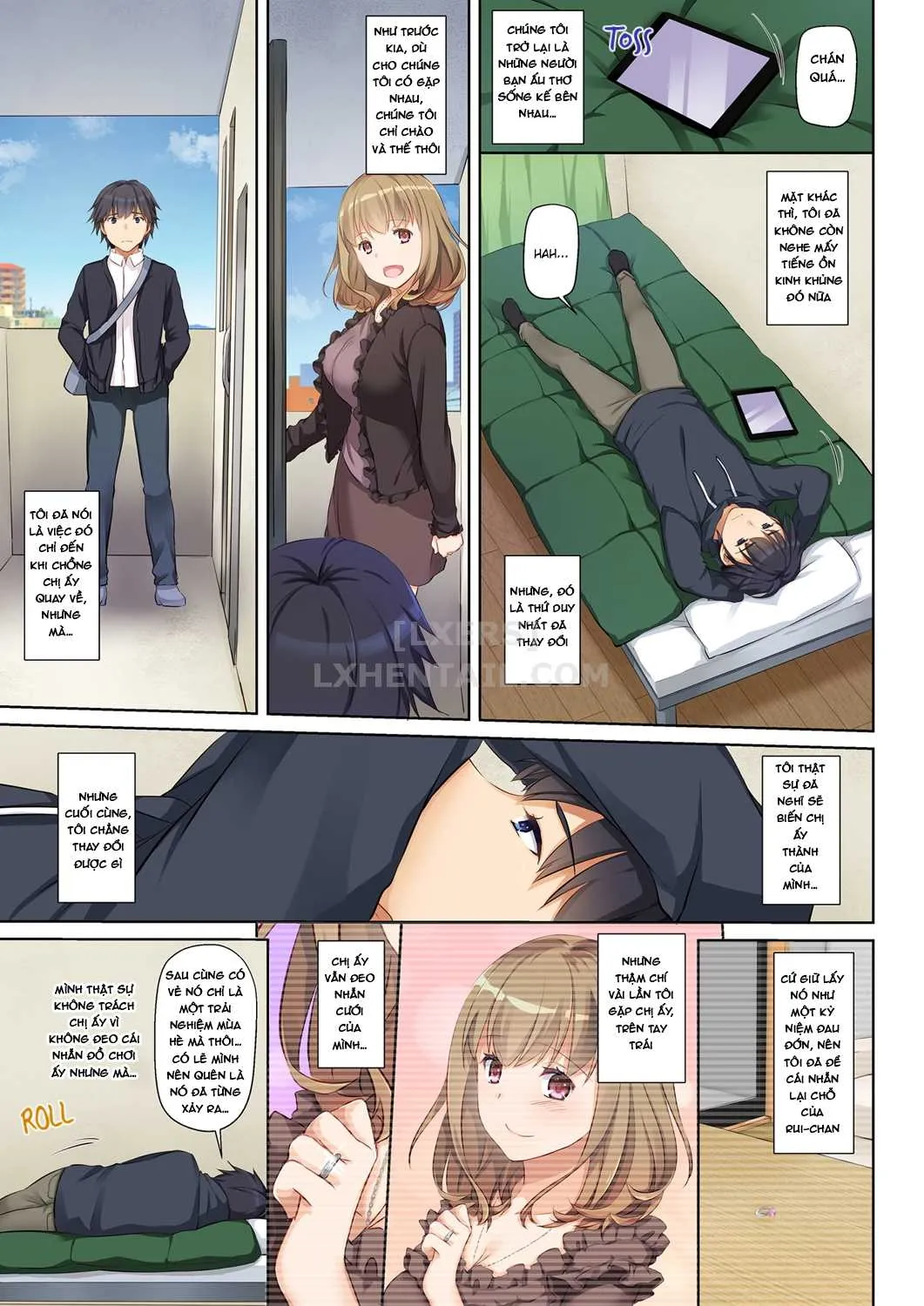 HentaiVN.net - Ảnh 43 - Hitozuma Osananajimi to Hitonatsu no Dekigoto [人妻幼馴染とひと夏のできごと] - Chap 1