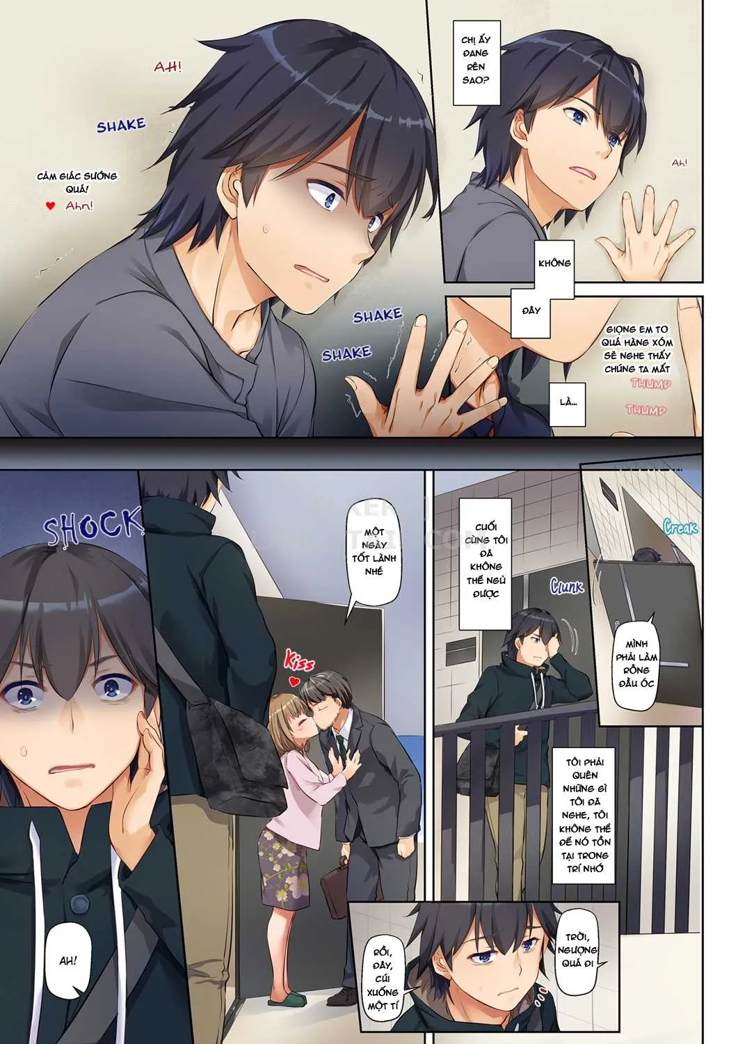HentaiVN.net - Ảnh 5 - Hitozuma Osananajimi to Hitonatsu no Dekigoto [人妻幼馴染とひと夏のできごと] - Chap 1