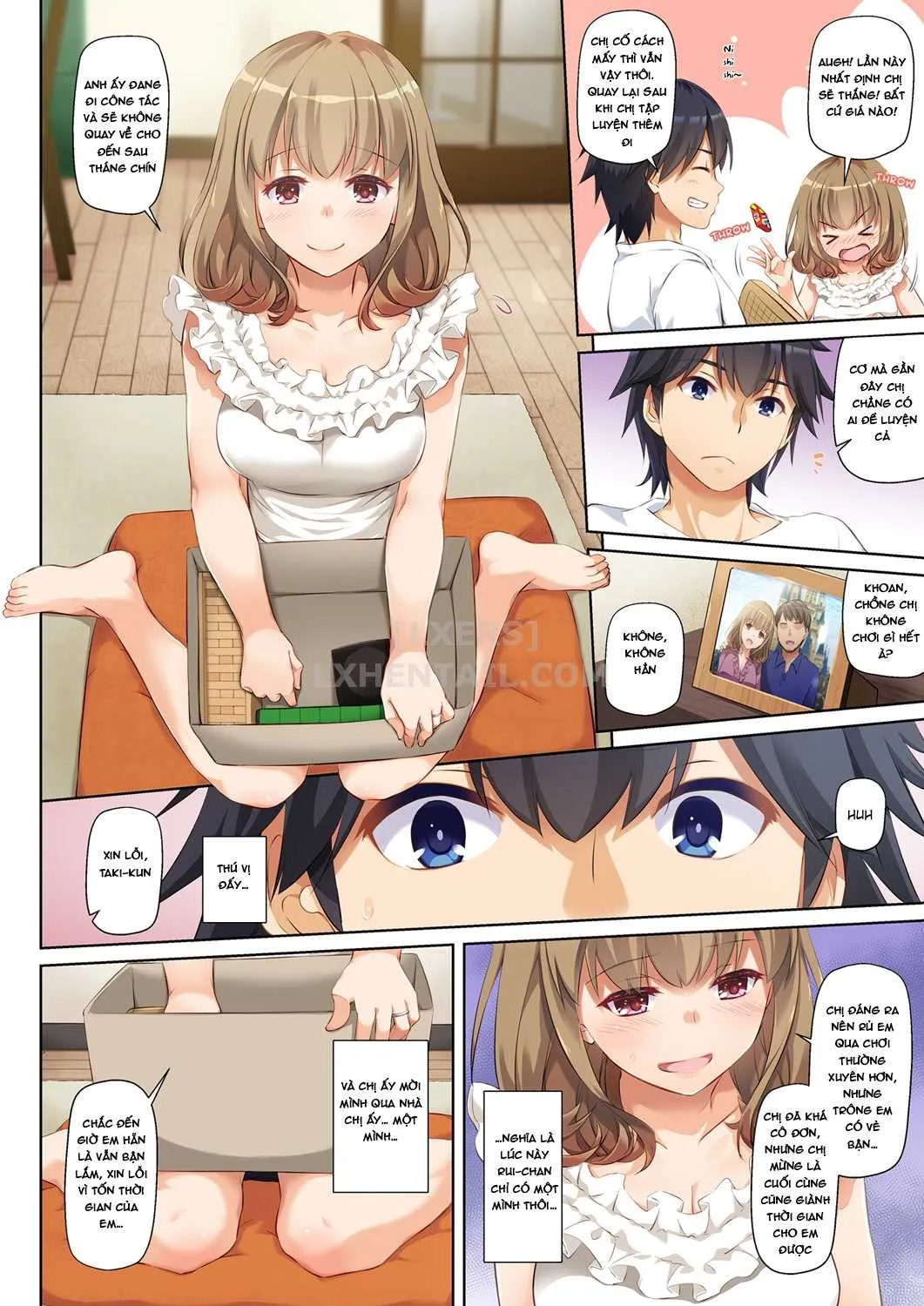 HentaiVN.net - Ảnh 8 - Hitozuma Osananajimi to Hitonatsu no Dekigoto [人妻幼馴染とひと夏のできごと] - Chap 1