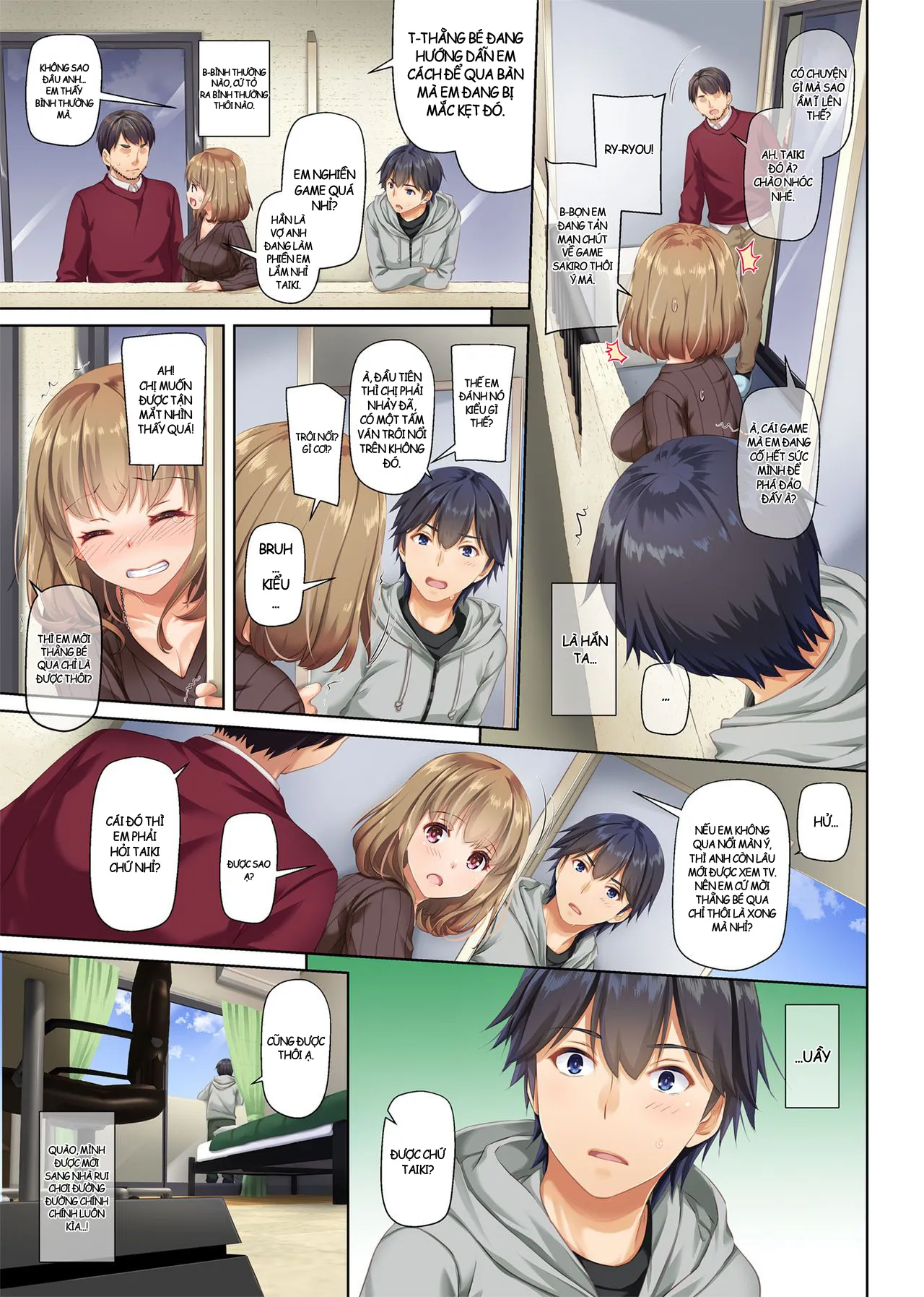 HentaiVN.net - Ảnh 17 - Hitozuma Osananajimi to Hitonatsu no Dekigoto [人妻幼馴染とひと夏のできごと] - Chap 2