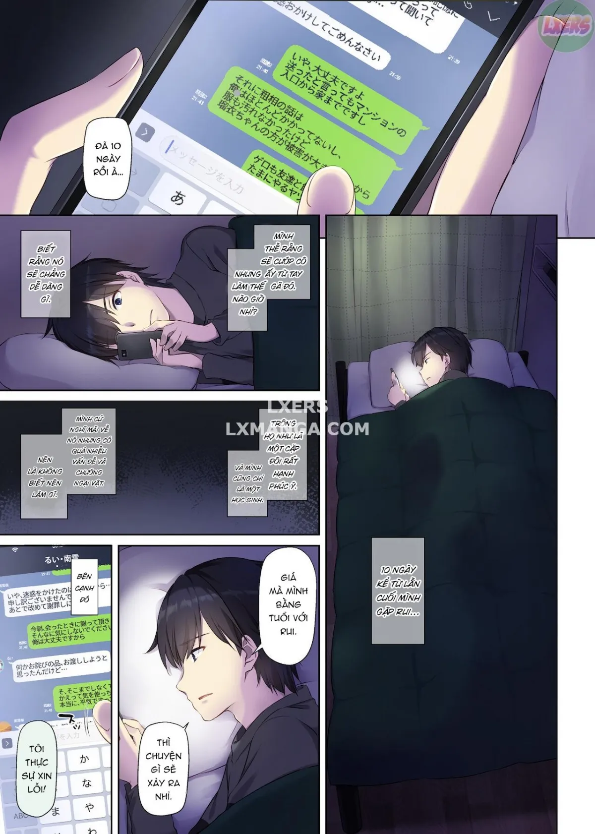 HentaiVN.net - Ảnh 4 - Hitozuma Osananajimi to Hitonatsu no Dekigoto [人妻幼馴染とひと夏のできごと] - Chap 3