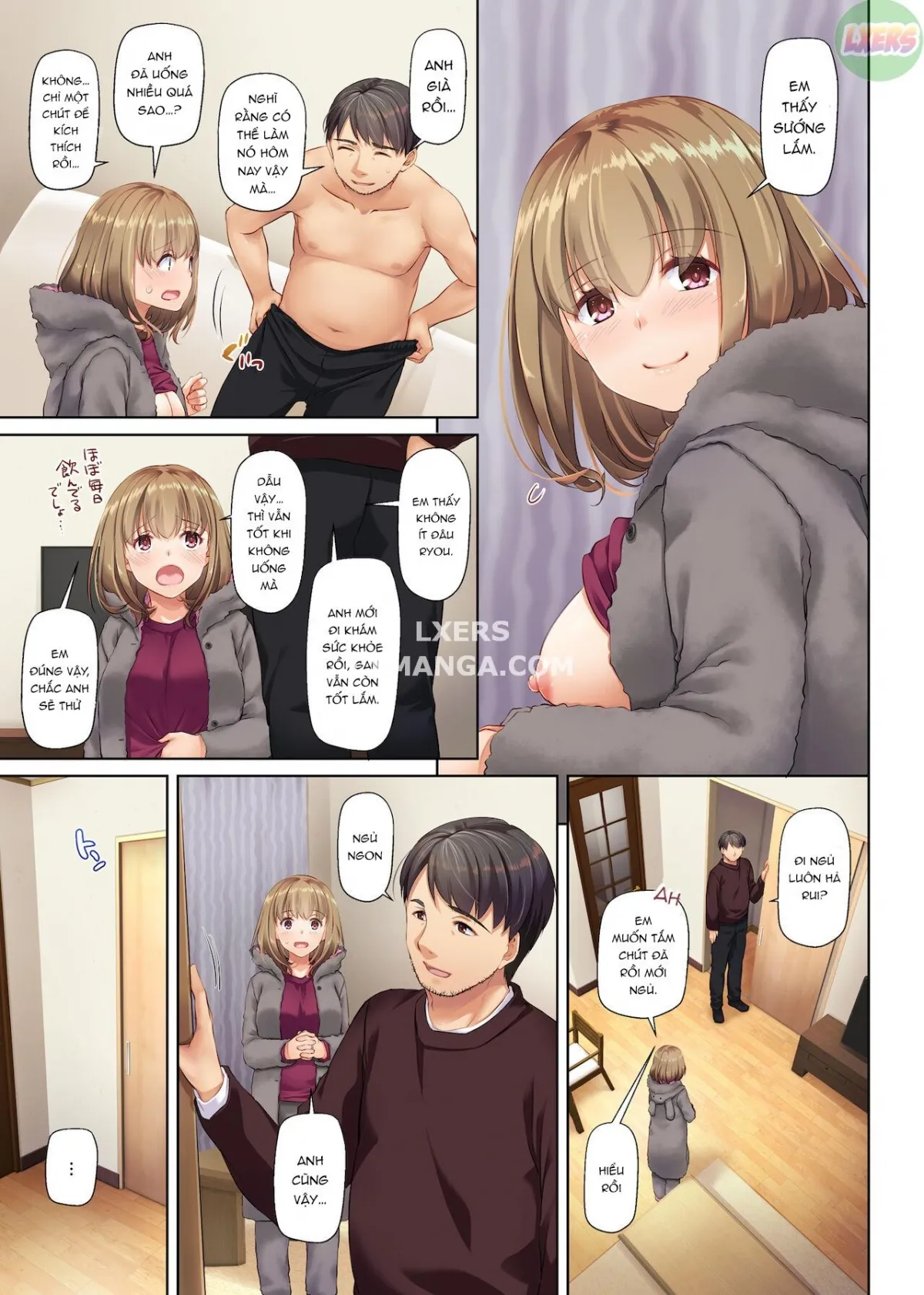 HentaiVN.net - Ảnh 8 - Hitozuma Osananajimi to Hitonatsu no Dekigoto [人妻幼馴染とひと夏のできごと] - Chap 3
