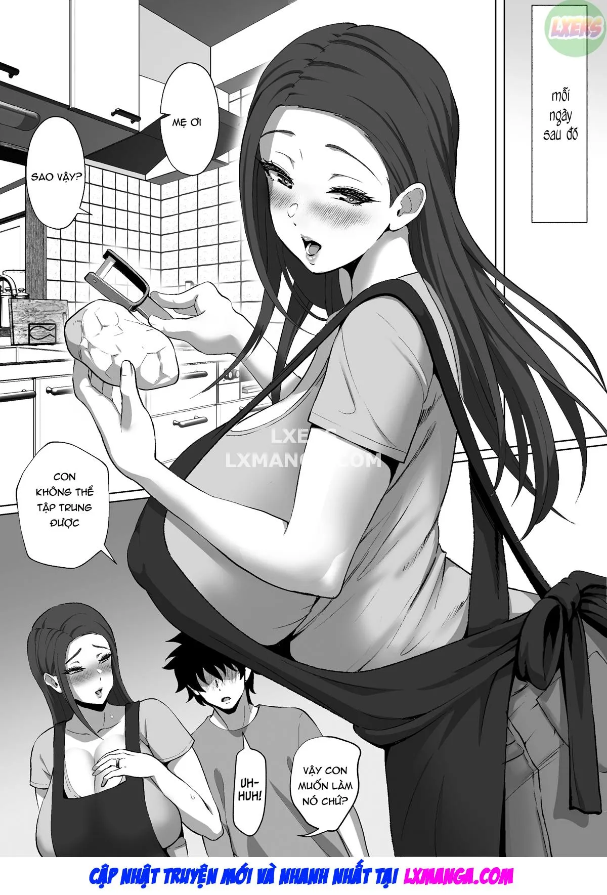 HentaiVN.net - Ảnh 41 - Bakunyuu Mama wa Zetsurin Gimusuko wo Benkyou ni Shuuchuu Suru tame Karada de Sukiri Saseru - Oneshot
