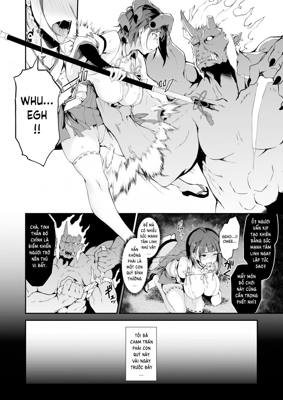 HentaiVN.net - Ảnh 10 - Sự sa ngã của 2 nàng vu nữ [Reijoku no Ikusamiko] - Oneshot
