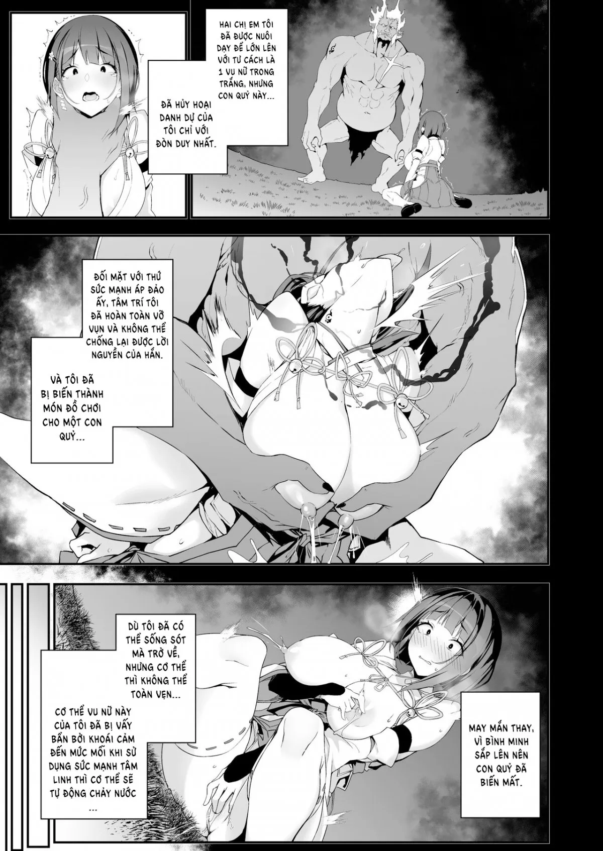 HentaiVN.net - Ảnh 11 - Sự sa ngã của 2 nàng vu nữ [Reijoku no Ikusamiko] - Oneshot