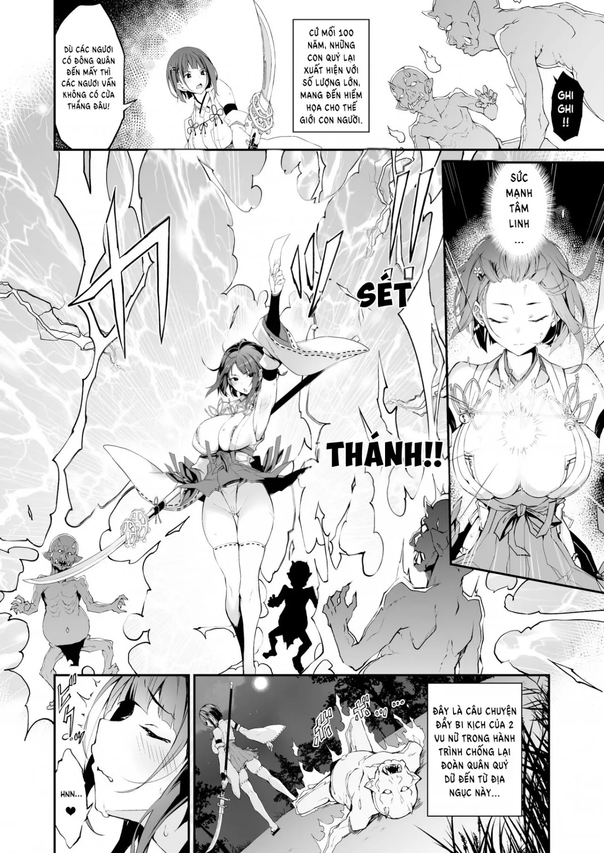 HentaiVN.net - Ảnh 4 - Sự sa ngã của 2 nàng vu nữ [Reijoku no Ikusamiko] - Oneshot