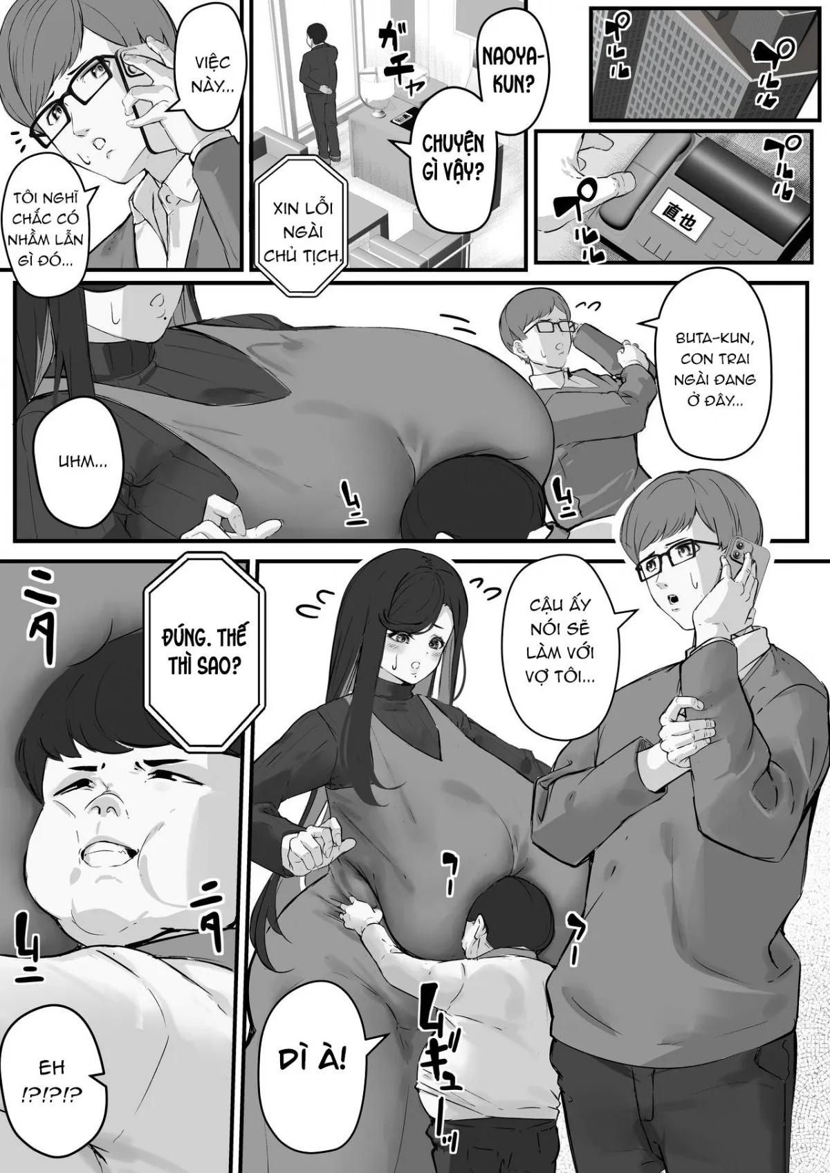 HentaiVN.net - Ảnh 10 - Vợ tôi làm cái bồn chứa tinh cho thằng ranh con dâm tặc [Tare Deka Chounyuu no Hitozuma wa Chibi Erogaki no Nikubenki, My Big Titted Sagging Wife Is The Meat Toilet Of A Pipsqueak Pervert Brat] - Oneshot