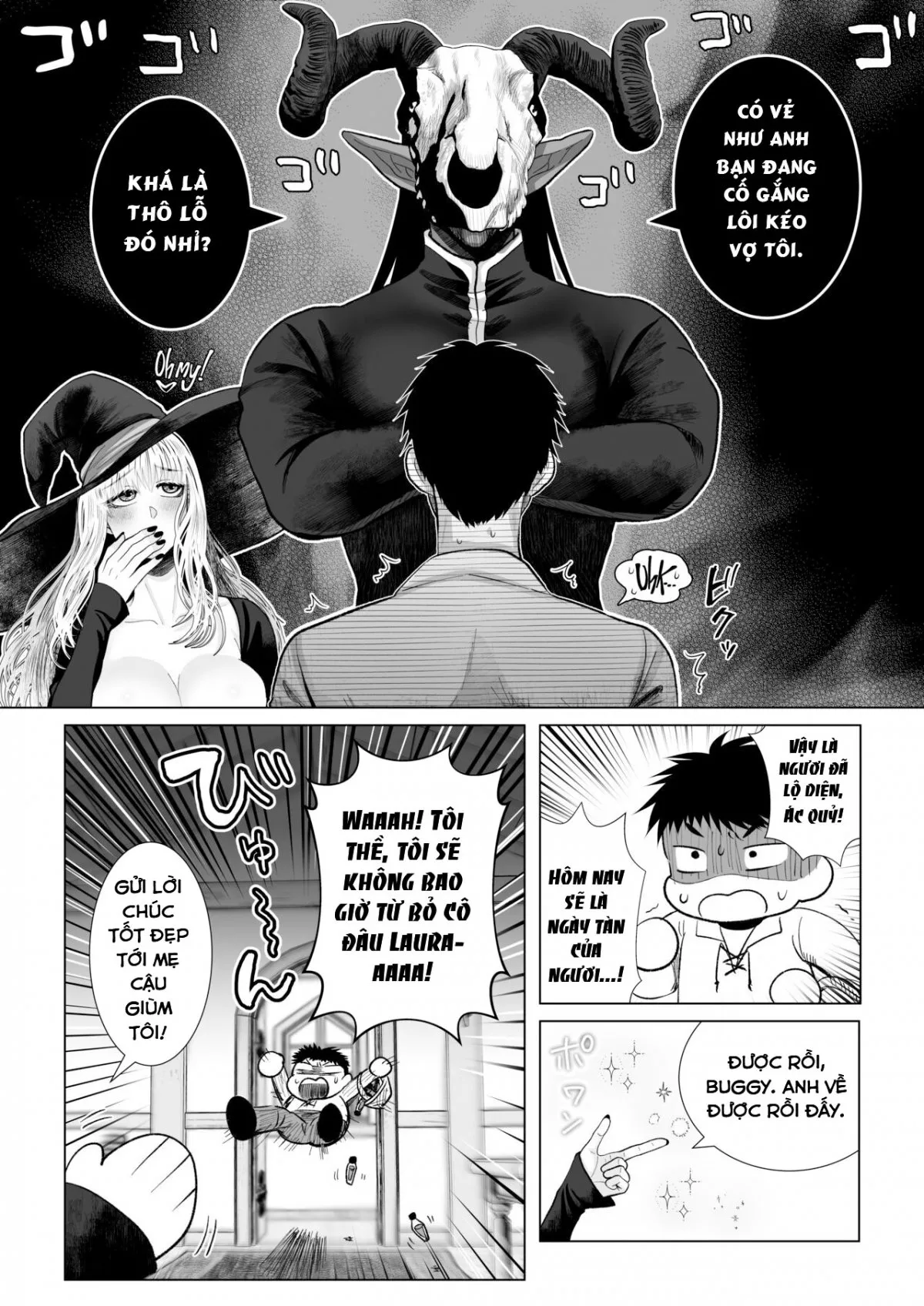HentaiVN.net - Ảnh 6 - Cuộc sống hàng ngày của cặp phù thủy. [Majo Fuufu no Ichinichi; The Daily Life of an Occult Couple] - Oneshot