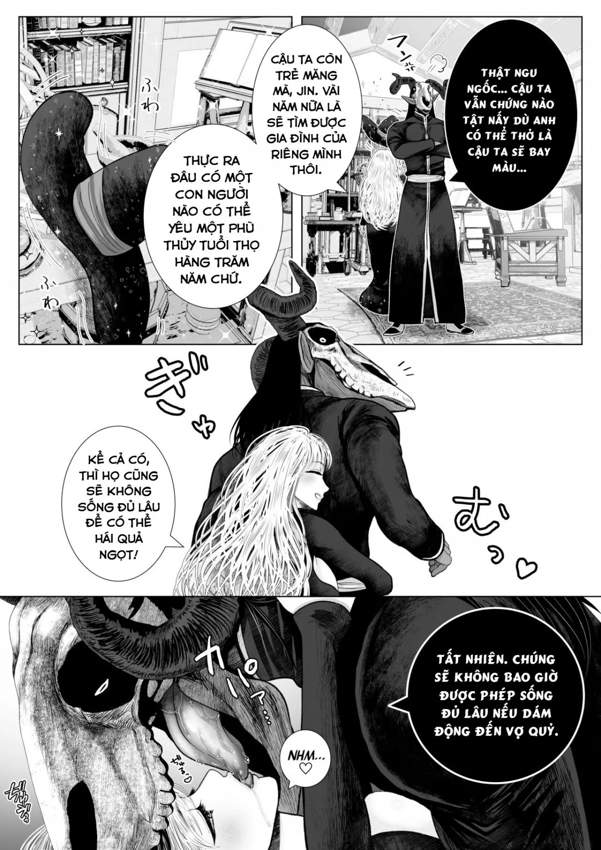 HentaiVN.net - Ảnh 7 - Cuộc sống hàng ngày của cặp phù thủy. [Majo Fuufu no Ichinichi; The Daily Life of an Occult Couple] - Oneshot