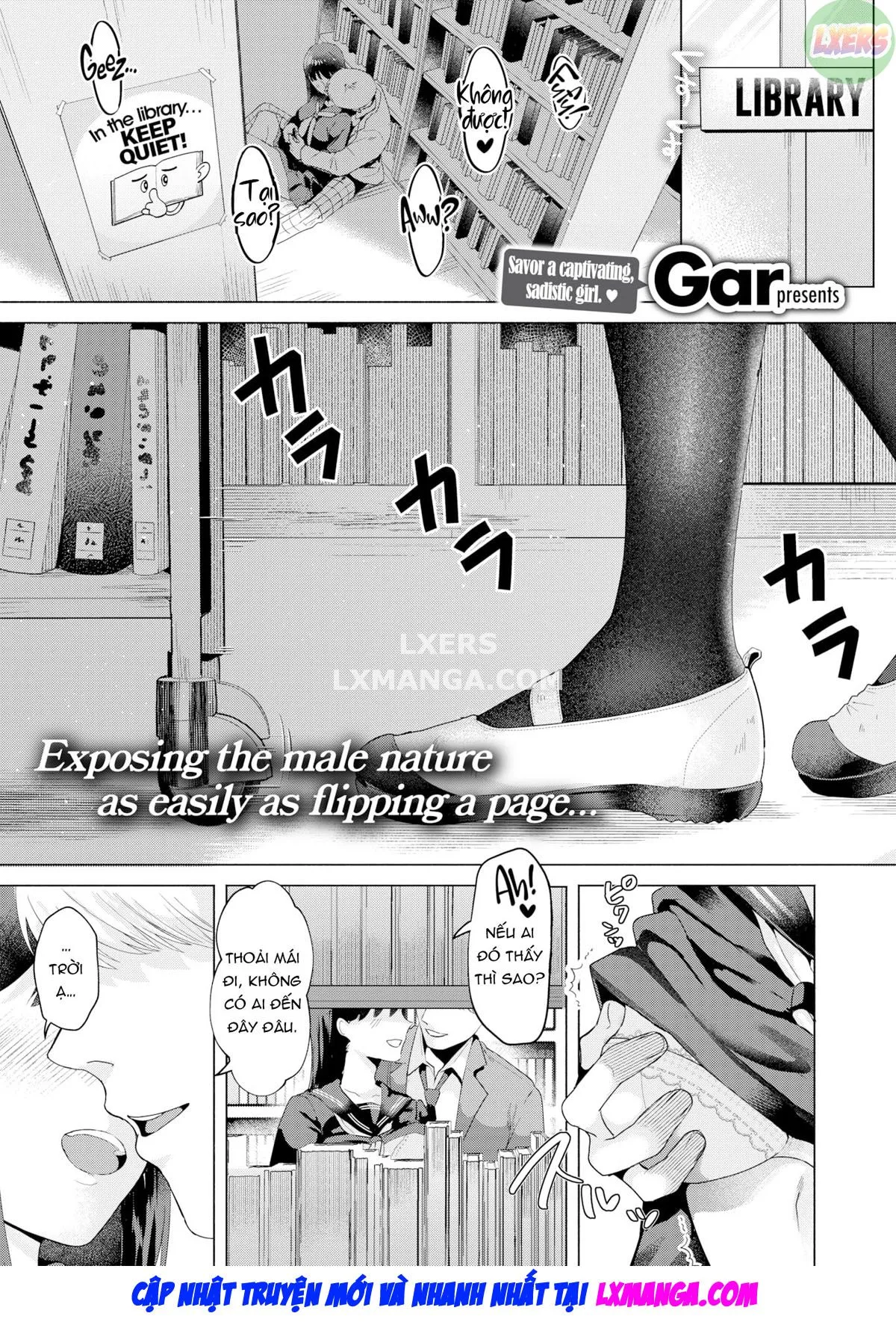 HentaiVN.net - Ảnh 2 - Toshoshitsu no Shimi - Oneshot