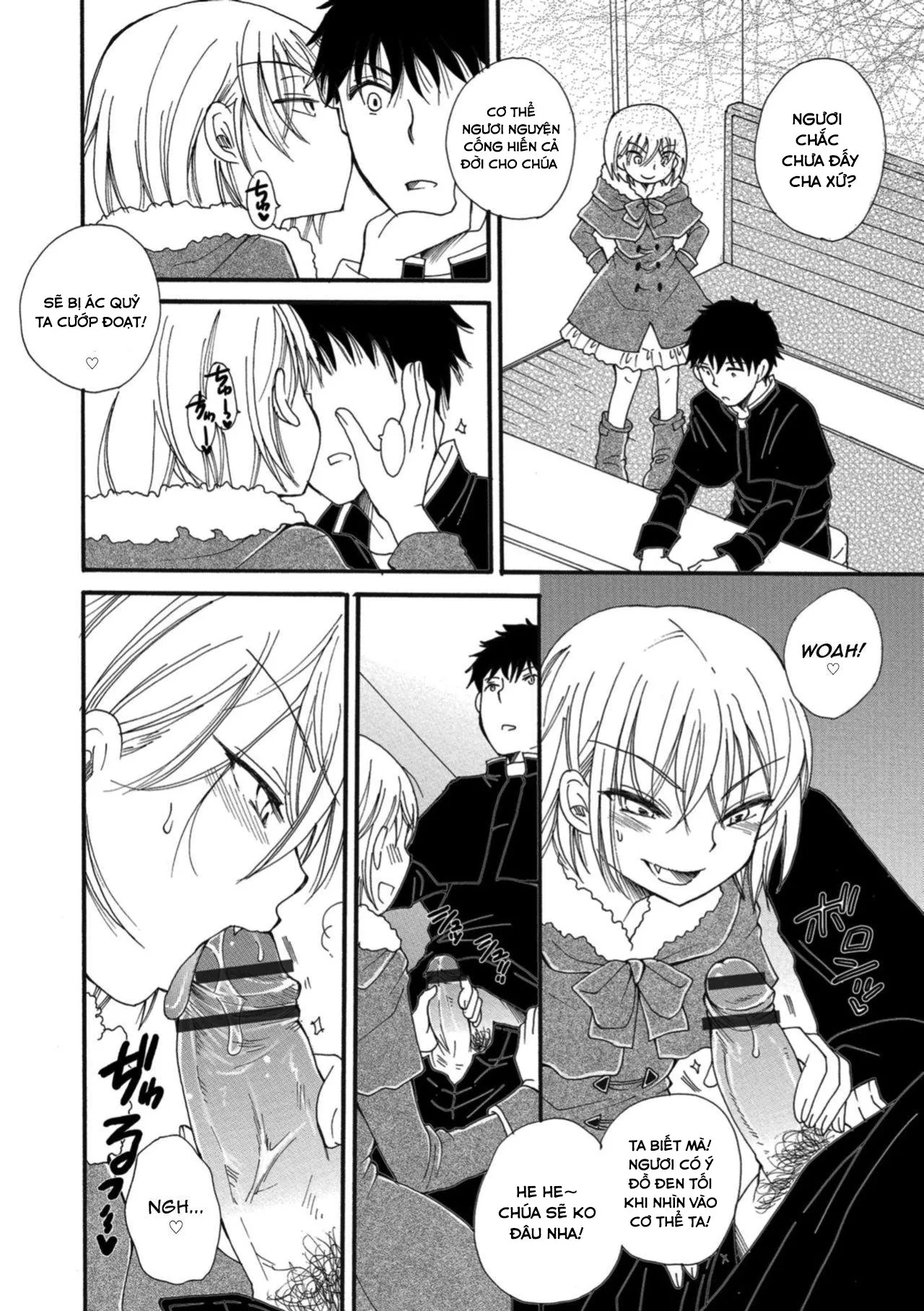 HentaiVN.net - Ảnh 5 - Cha xứ và nàng ác quỷ [Akuma-chan] - Oneshot