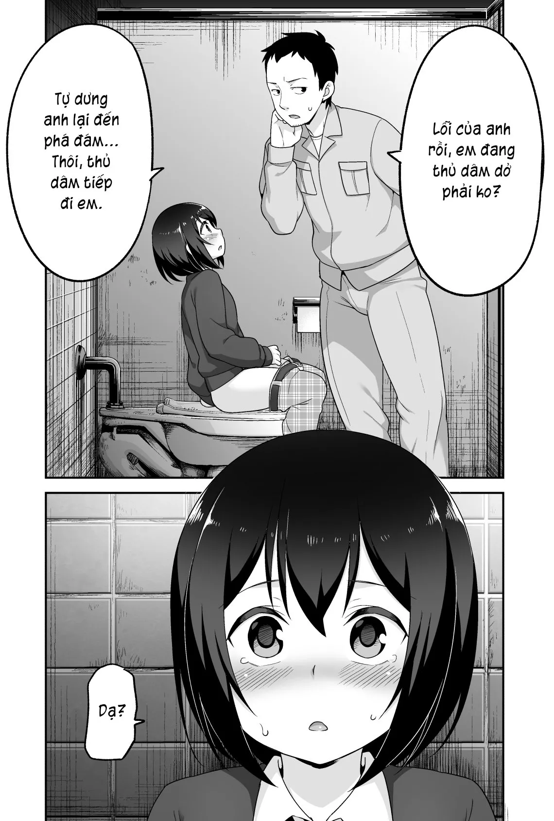 HentaiVN.net - Ảnh 9 - Anh bảo vệ may mắn và em học sinh xui xẻo. [Doeroi Shota ga Ore no Yome ~Kenage na Seiyoku Shori Gangu~] - Chap 1: Bắt quả tang nha.