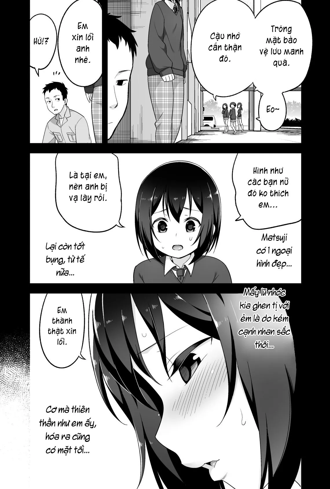 HentaiVN.net - Ảnh 7 - Anh bảo vệ may mắn và em học sinh xui xẻo. [Doeroi Shota ga Ore no Yome ~Kenage na Seiyoku Shori Gangu~] - Chap 1: Bắt quả tang nha.