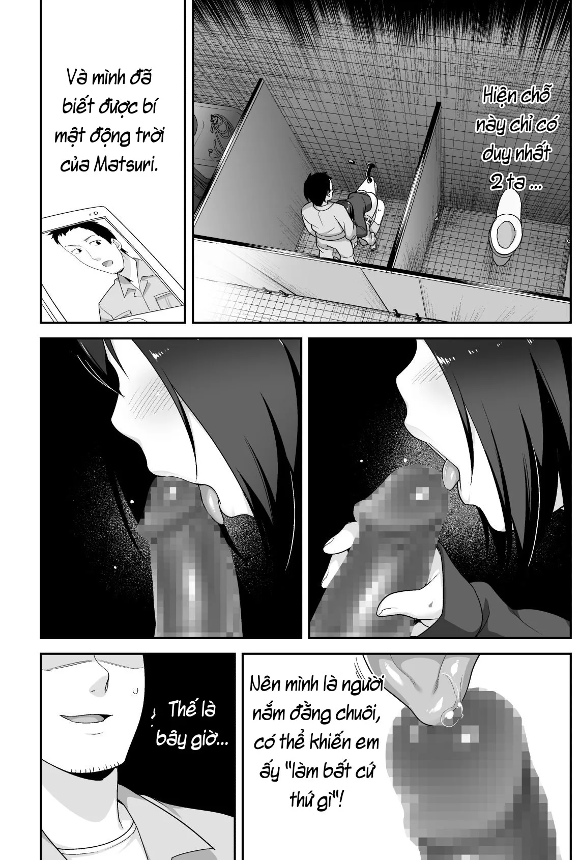 HentaiVN.net - Ảnh 3 - Anh bảo vệ may mắn và em học sinh xui xẻo. [Doeroi Shota ga Ore no Yome ~Kenage na Seiyoku Shori Gangu~] - Chap 2: Tập bú cu.