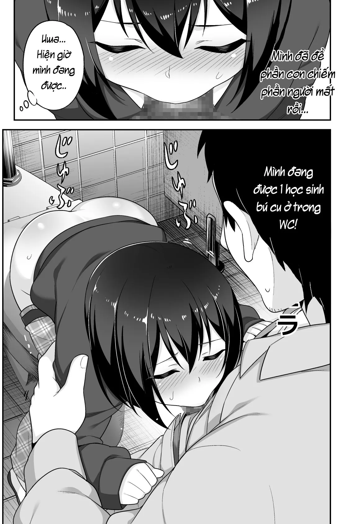 HentaiVN.net - Ảnh 4 - Anh bảo vệ may mắn và em học sinh xui xẻo. [Doeroi Shota ga Ore no Yome ~Kenage na Seiyoku Shori Gangu~] - Chap 2: Tập bú cu.
