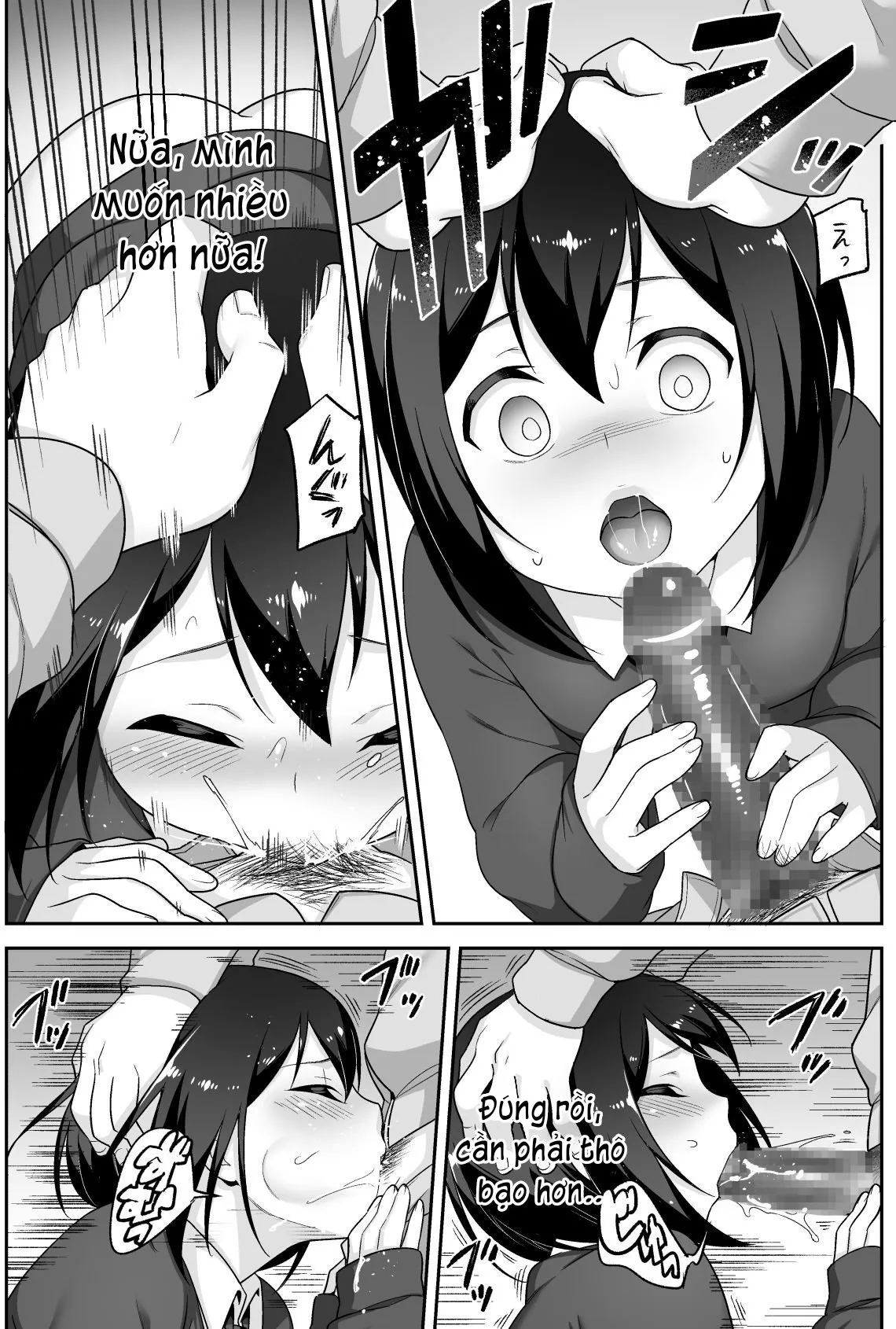 HentaiVN.net - Ảnh 7 - Anh bảo vệ may mắn và em học sinh xui xẻo. [Doeroi Shota ga Ore no Yome ~Kenage na Seiyoku Shori Gangu~] - Chap 2: Tập bú cu.