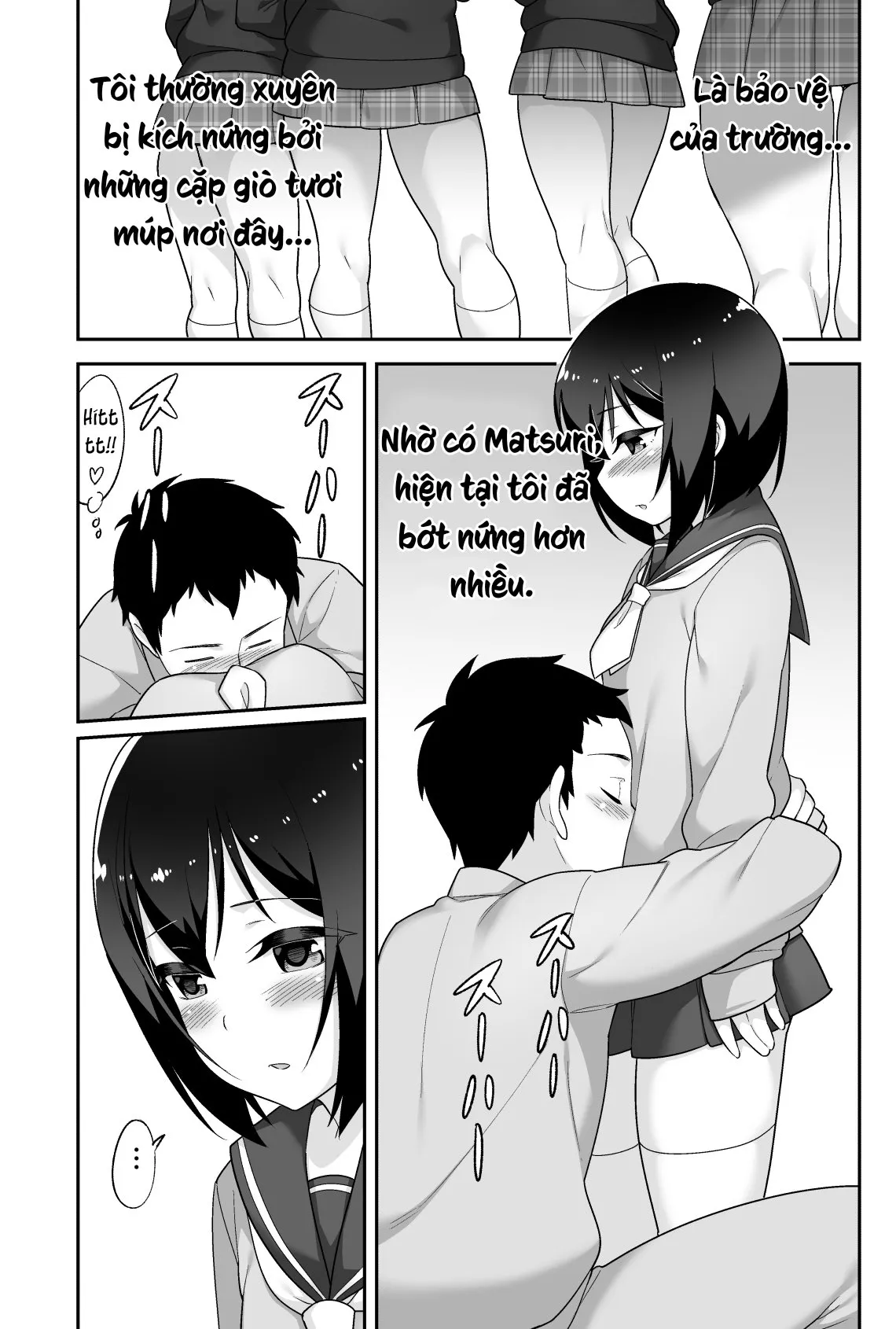 HentaiVN.net - Ảnh 3 - Anh bảo vệ may mắn và em học sinh xui xẻo. [Doeroi Shota ga Ore no Yome ~Kenage na Seiyoku Shori Gangu~] - Chap 4: Eww, anh ghen?