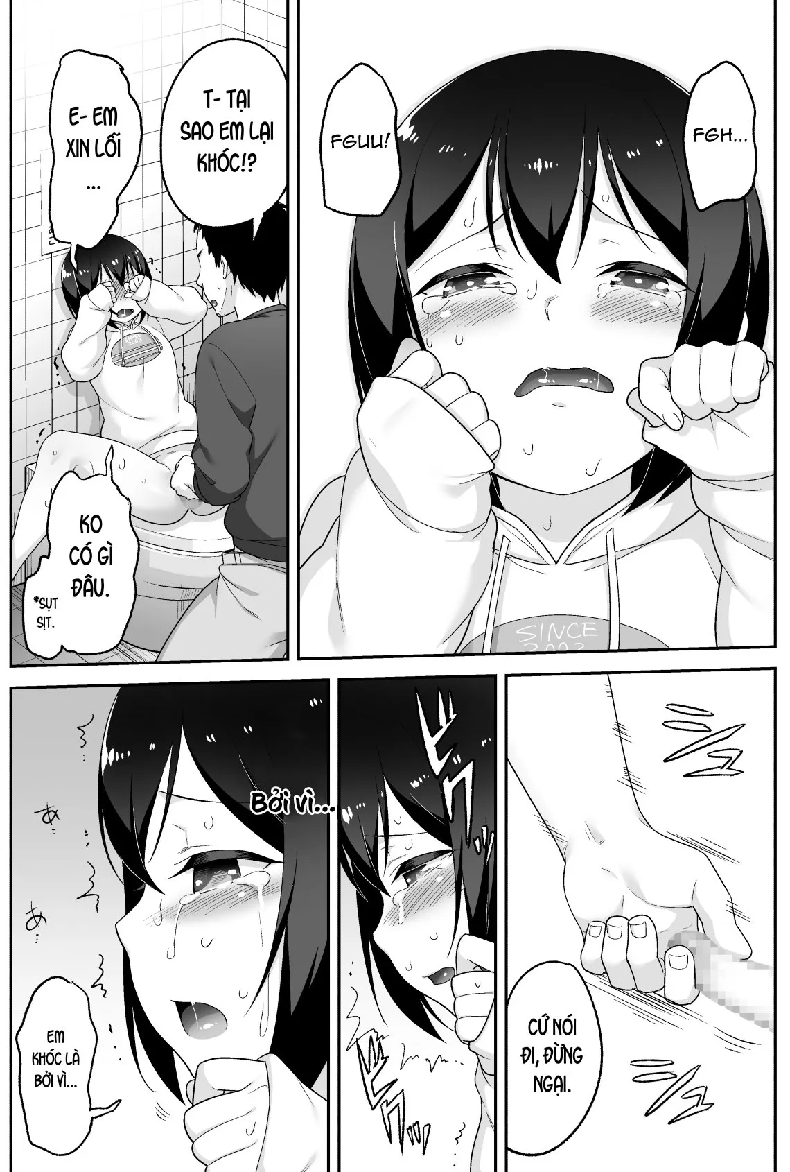 HentaiVN.net - Ảnh 13 - Anh bảo vệ may mắn và em học sinh xui xẻo. [Doeroi Shota ga Ore no Yome ~Kenage na Seiyoku Shori Gangu~] - Chap 5: Yêu anh, yêu em 3000.