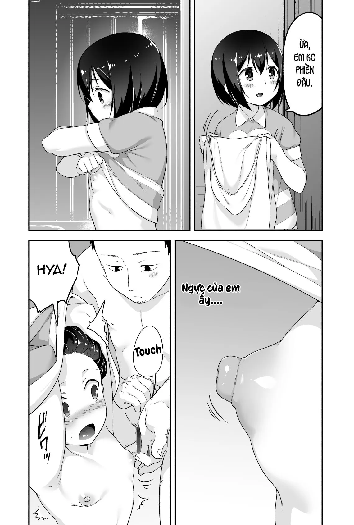 HentaiVN.net - Ảnh 14 - Anh bảo vệ may mắn và em học sinh xui xẻo. [Doeroi Shota ga Ore no Yome ~Kenage na Seiyoku Shori Gangu~] - Chap 6: Kết thúc + chap bonus.