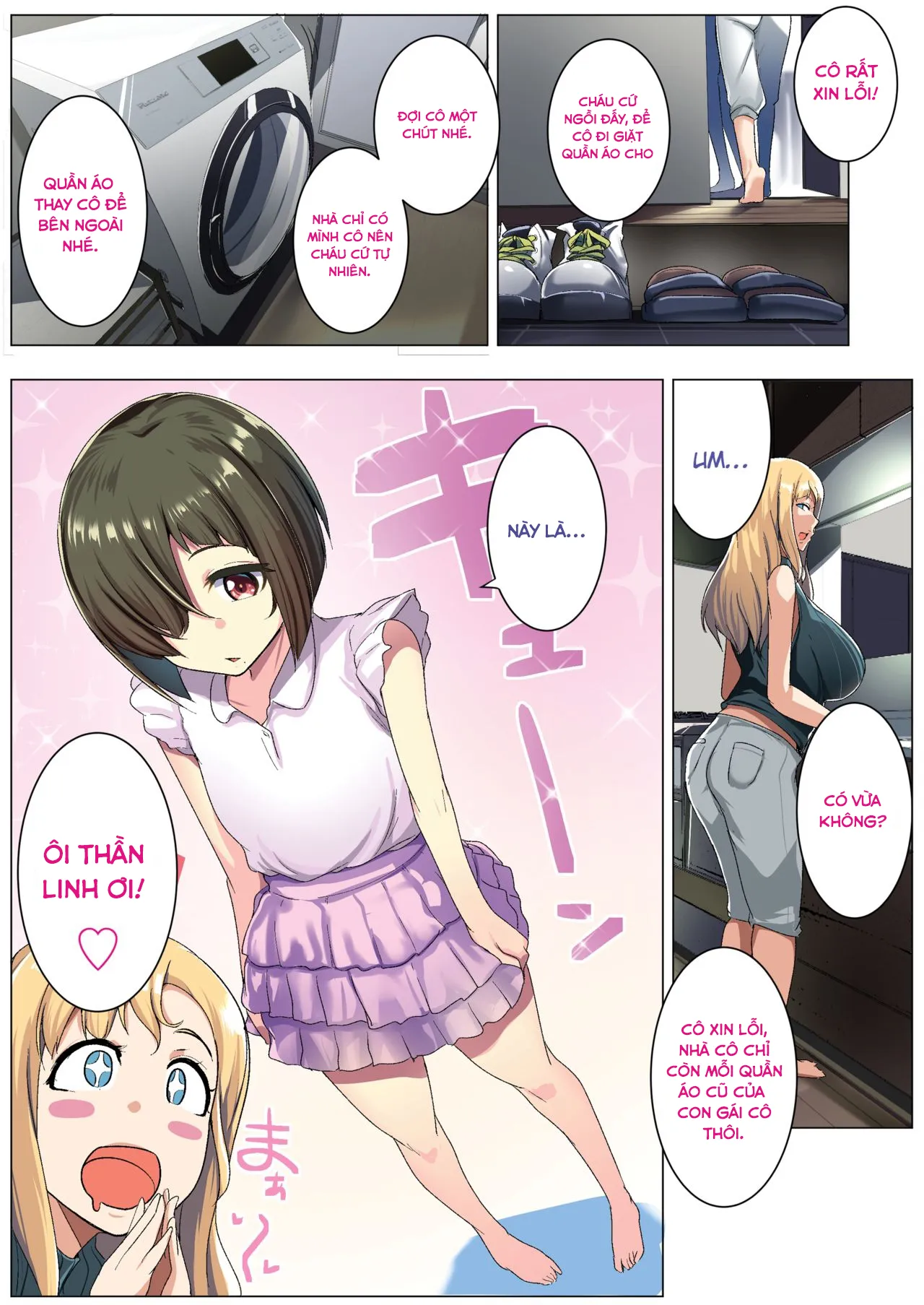 HentaiVN.net - Ảnh 8 - Cô hàng xóm tốt bụng! [Kinpatsu Tsuma no Otomodachi] - Chap 1