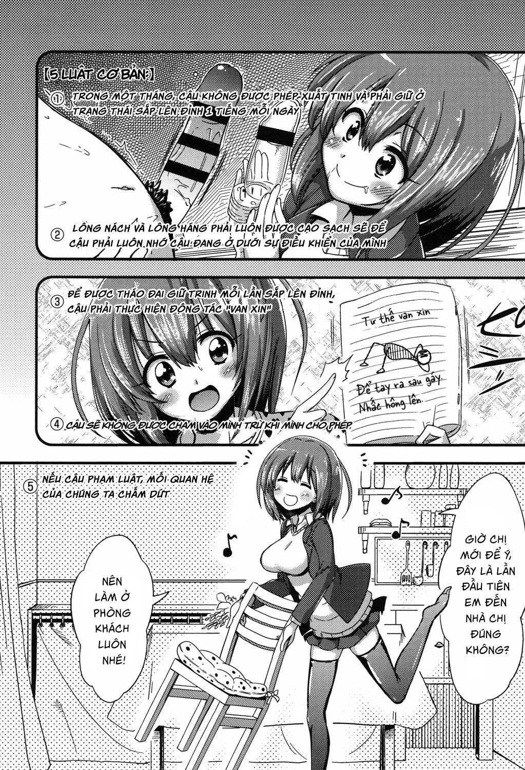 HentaiVN.net - Ảnh 3 - Tôi Là Nô Lệ Của Cô Ấy [Boku wa Kanri Kanri Kanri Sarate Iru] - Chap 1 M level 1