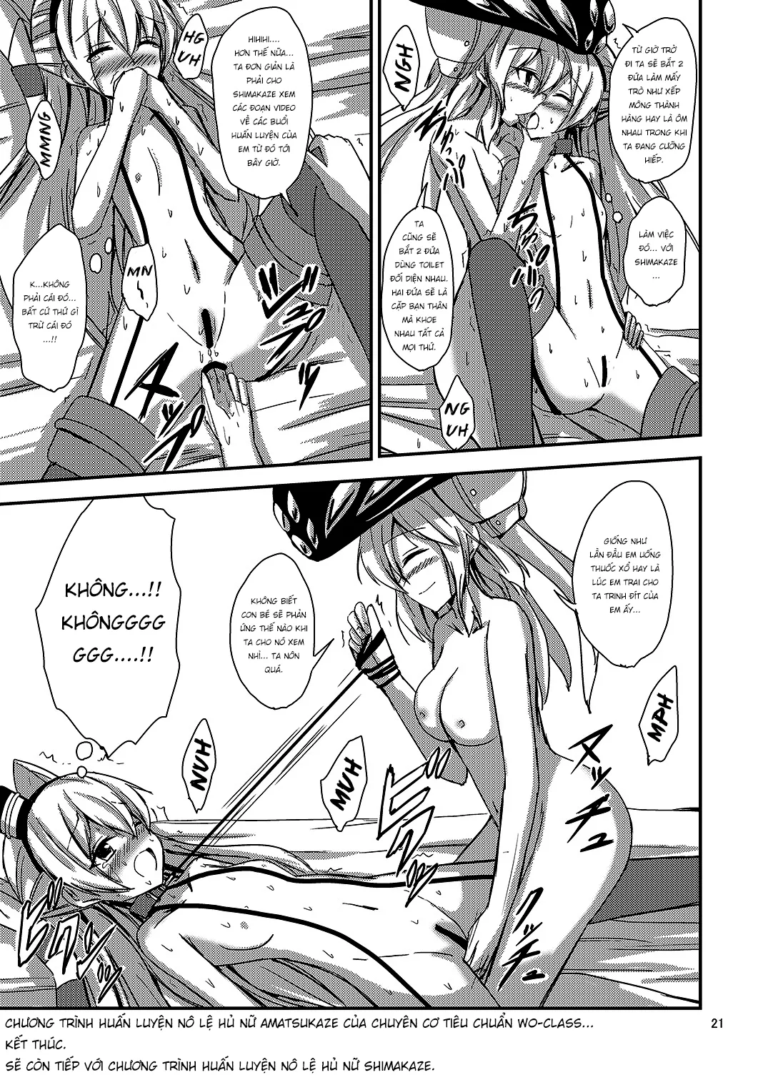 HentaiVN.net - Ảnh 22 - Kuubo Wo-Kyuu-chan no Amatsukaze Yuri Dorei Choukyou [空 母 ヲ 級 ち ゃ ん の 風 百合 奴隷 調 教 目 隠 し 島 風 調] - Oneshot