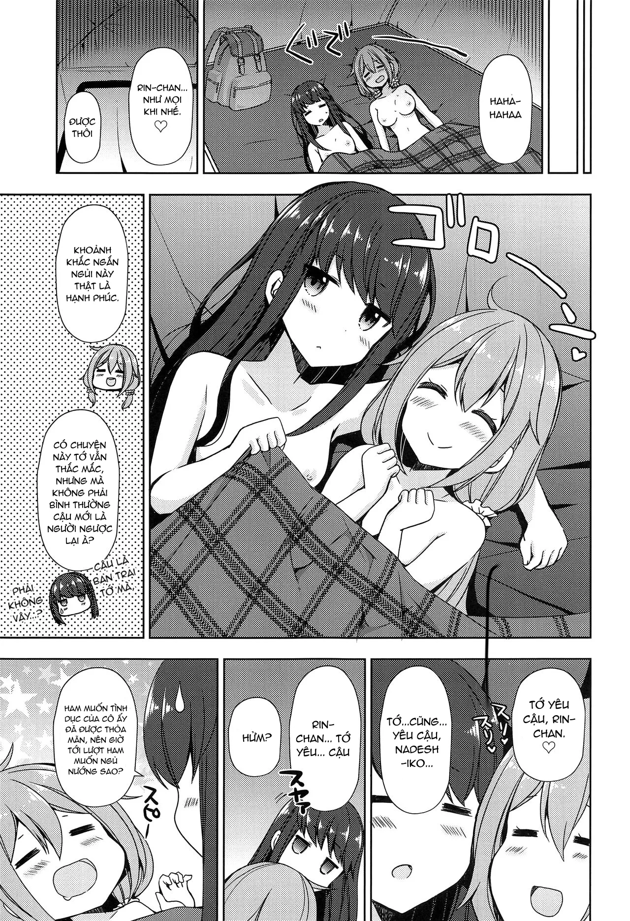 HentaiVN.net - Ảnh 12 - Một đêm tại buổi cắm trại (Yuru camp) [Rin to Nadeshiko ~Camp no Yoru wa Hen~; Rin and Nadeshiko ~Night of the Camp Chapter~ (Yuru Camp)] - Oneshot