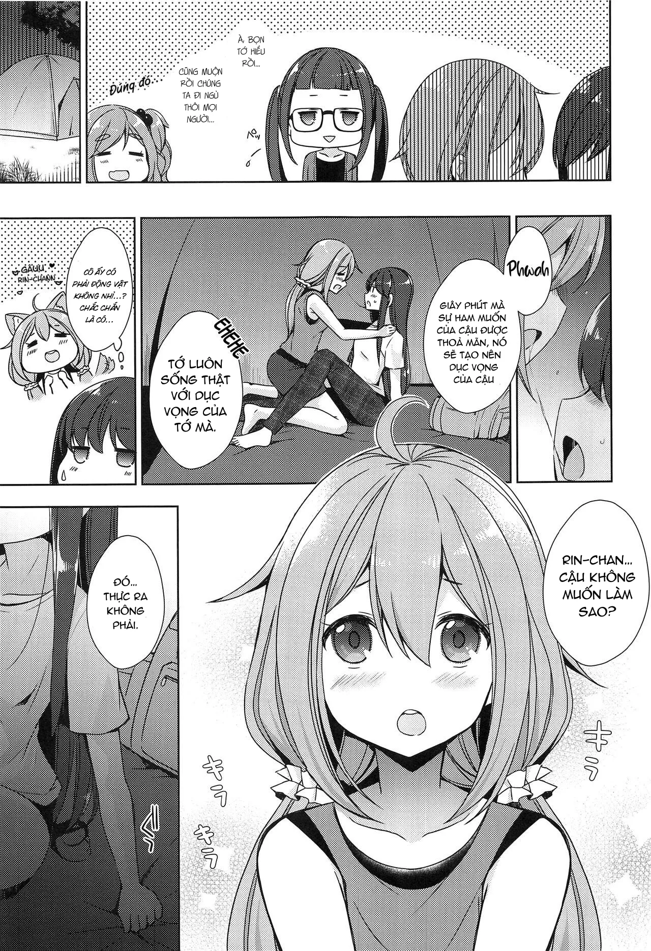 HentaiVN.net - Ảnh 4 - Một đêm tại buổi cắm trại (Yuru camp) [Rin to Nadeshiko ~Camp no Yoru wa Hen~; Rin and Nadeshiko ~Night of the Camp Chapter~ (Yuru Camp)] - Oneshot