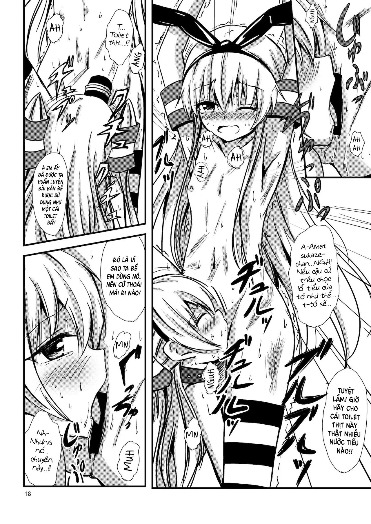 HentaiVN.net - Ảnh 21 - Kuubo Wo-Kyuu-chan no Shimakaze Yuri Dorei Choukyou~Senkan Re-Kyuu no Shucchou SM Choukyou Hen~ [Standard Carrier Wo-Class Shimakaze's Yuri Slave Training ~Battleship Re-class Official SM Training~] - Oneshot