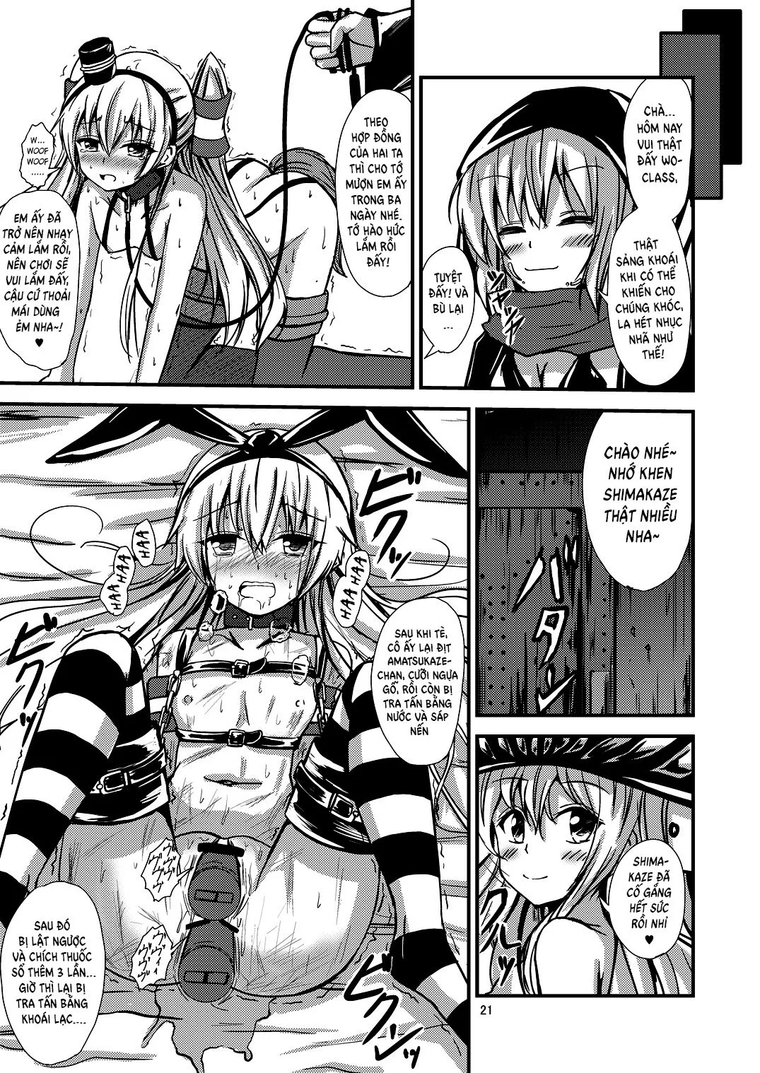 HentaiVN.net - Ảnh 24 - Kuubo Wo-Kyuu-chan no Shimakaze Yuri Dorei Choukyou~Senkan Re-Kyuu no Shucchou SM Choukyou Hen~ [Standard Carrier Wo-Class Shimakaze's Yuri Slave Training ~Battleship Re-class Official SM Training~] - Oneshot
