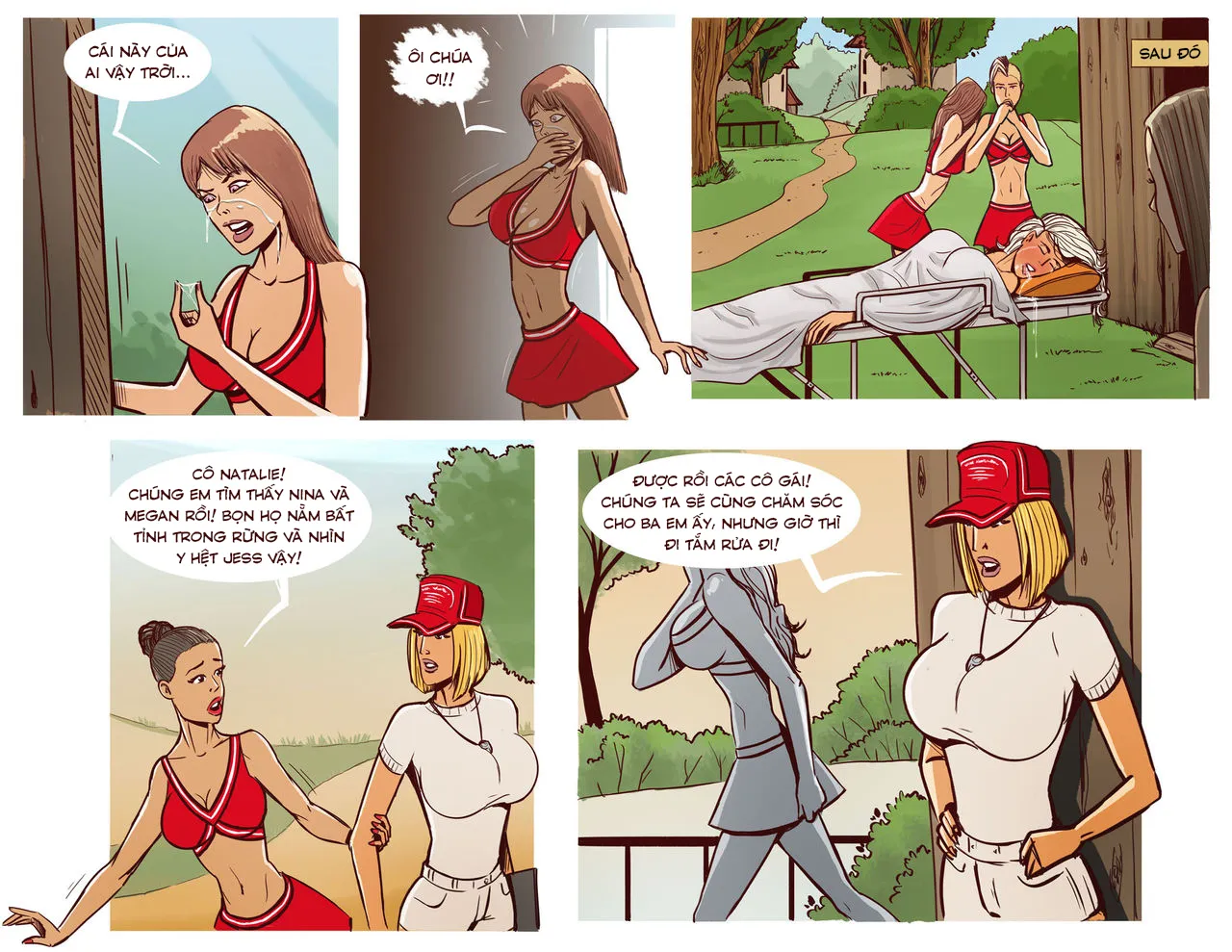 HentaiVN.net - Ảnh 10 - Thảm sát trại hoạt náo viên bằng gậy thịt [Cheerleader Camp Facefuck Massacre] - Oneshot