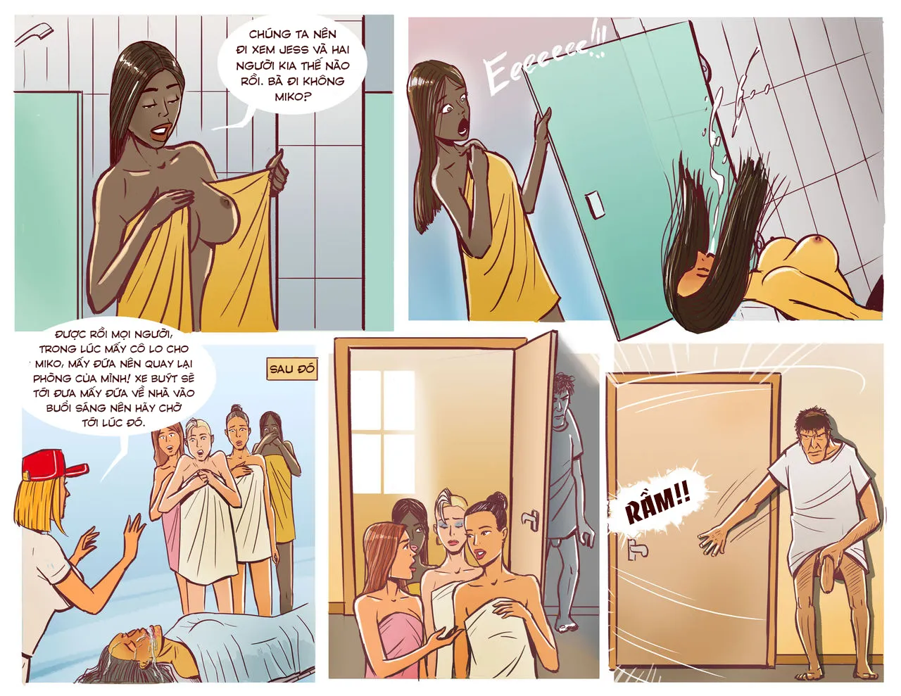 HentaiVN.net - Ảnh 14 - Thảm sát trại hoạt náo viên bằng gậy thịt [Cheerleader Camp Facefuck Massacre] - Oneshot