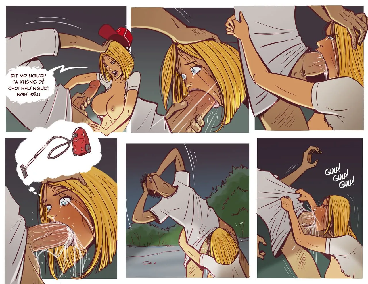 HentaiVN.net - Ảnh 16 - Thảm sát trại hoạt náo viên bằng gậy thịt [Cheerleader Camp Facefuck Massacre] - Oneshot