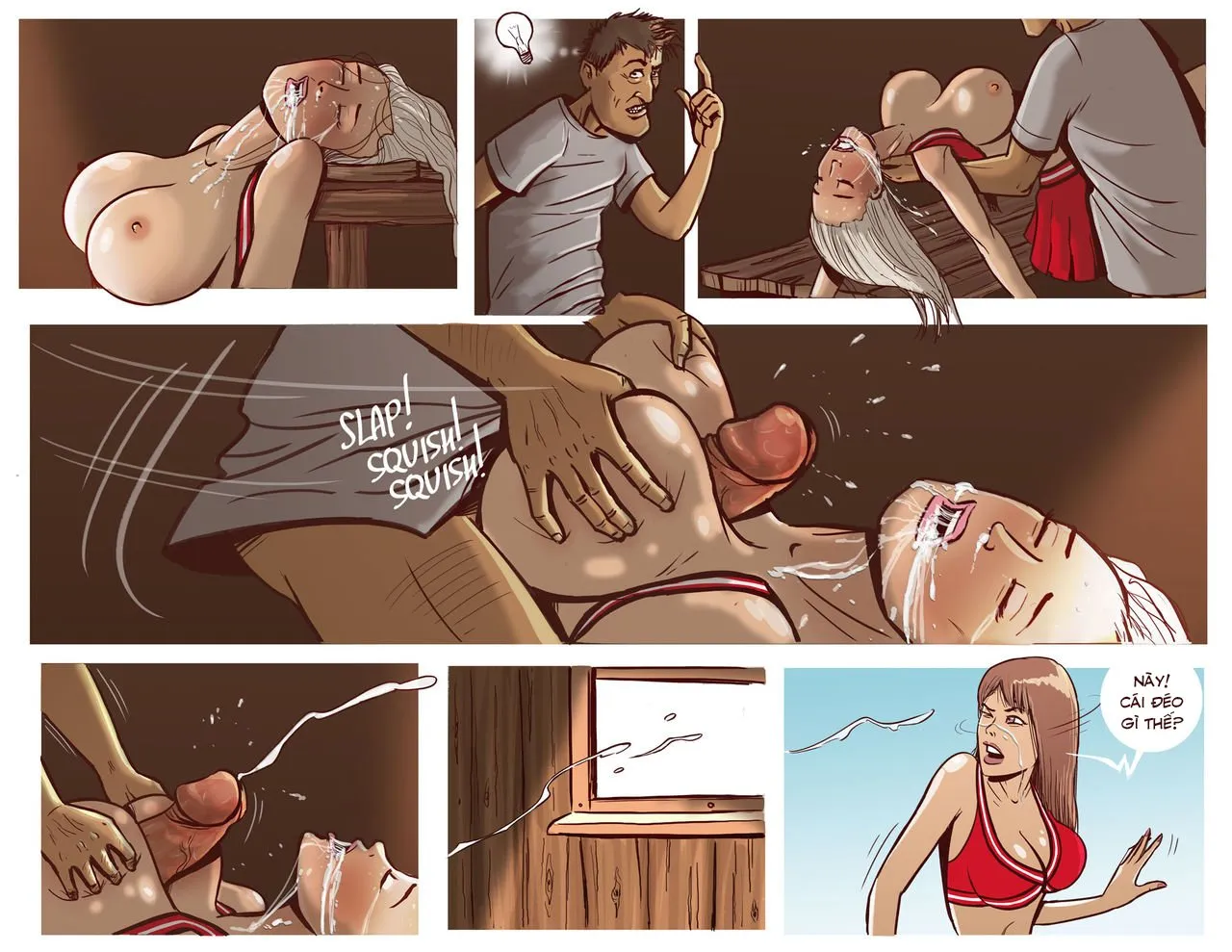 HentaiVN.net - Ảnh 9 - Thảm sát trại hoạt náo viên bằng gậy thịt [Cheerleader Camp Facefuck Massacre] - Oneshot