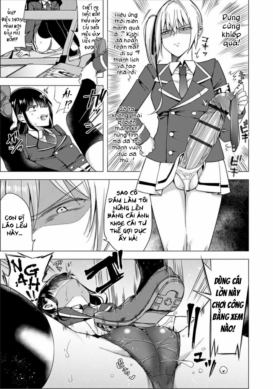 HentaiVN.net - Ảnh 8 - Trừng phạt con nhỏ phách lối bằng con cá chà bặc [Futanari Kyousei Bokki Saimin Kaeriuchi Seibai! ; Hypnotising a Futanari into having an Erection then having the Tables Turned and Getting Punished] - Oneshot