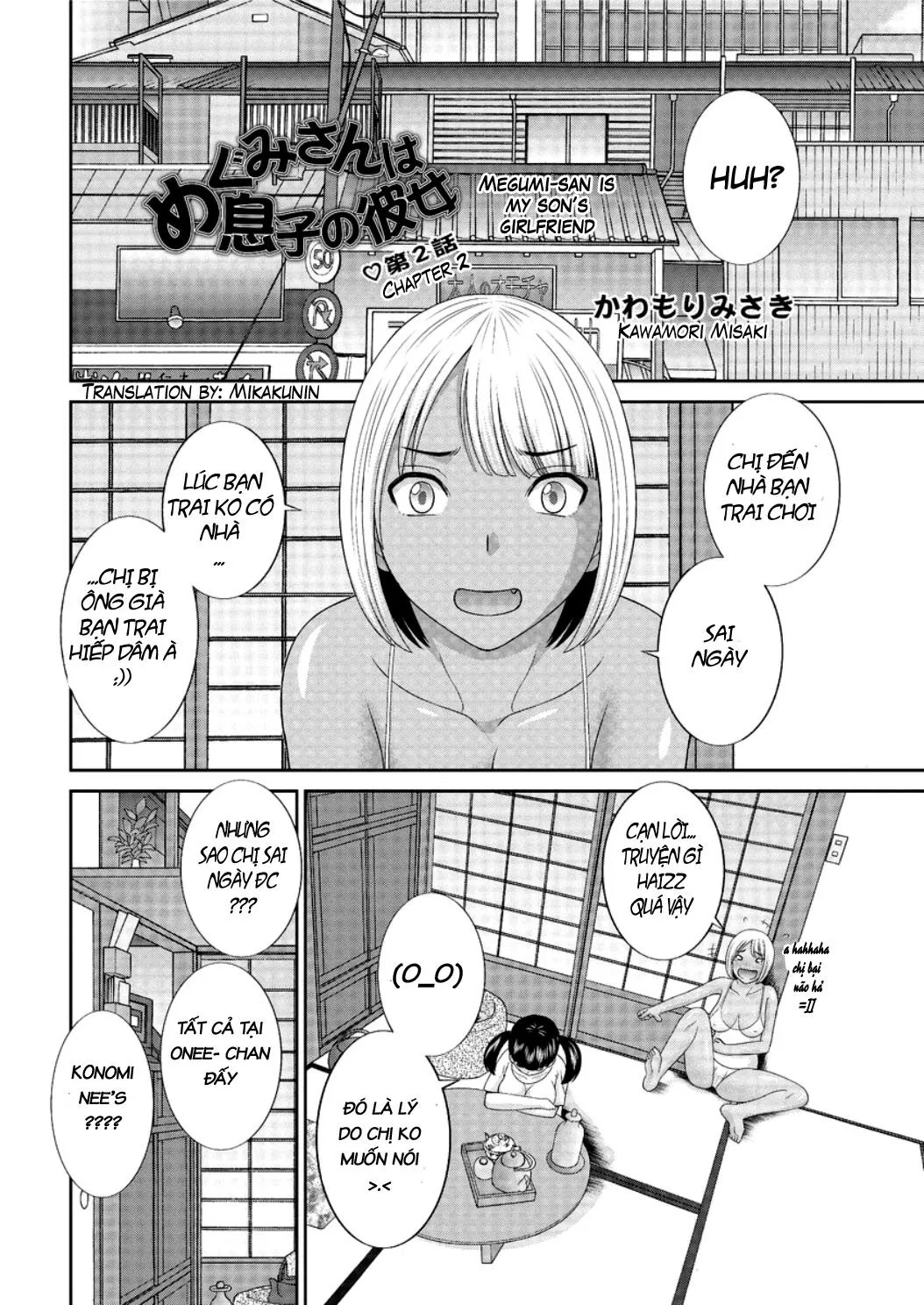 HentaiVN.net - Ảnh 3 - Megumi-san is my Son's Girlfriend [Megumi-san wa Musuko no Kanojo] - Chap 2