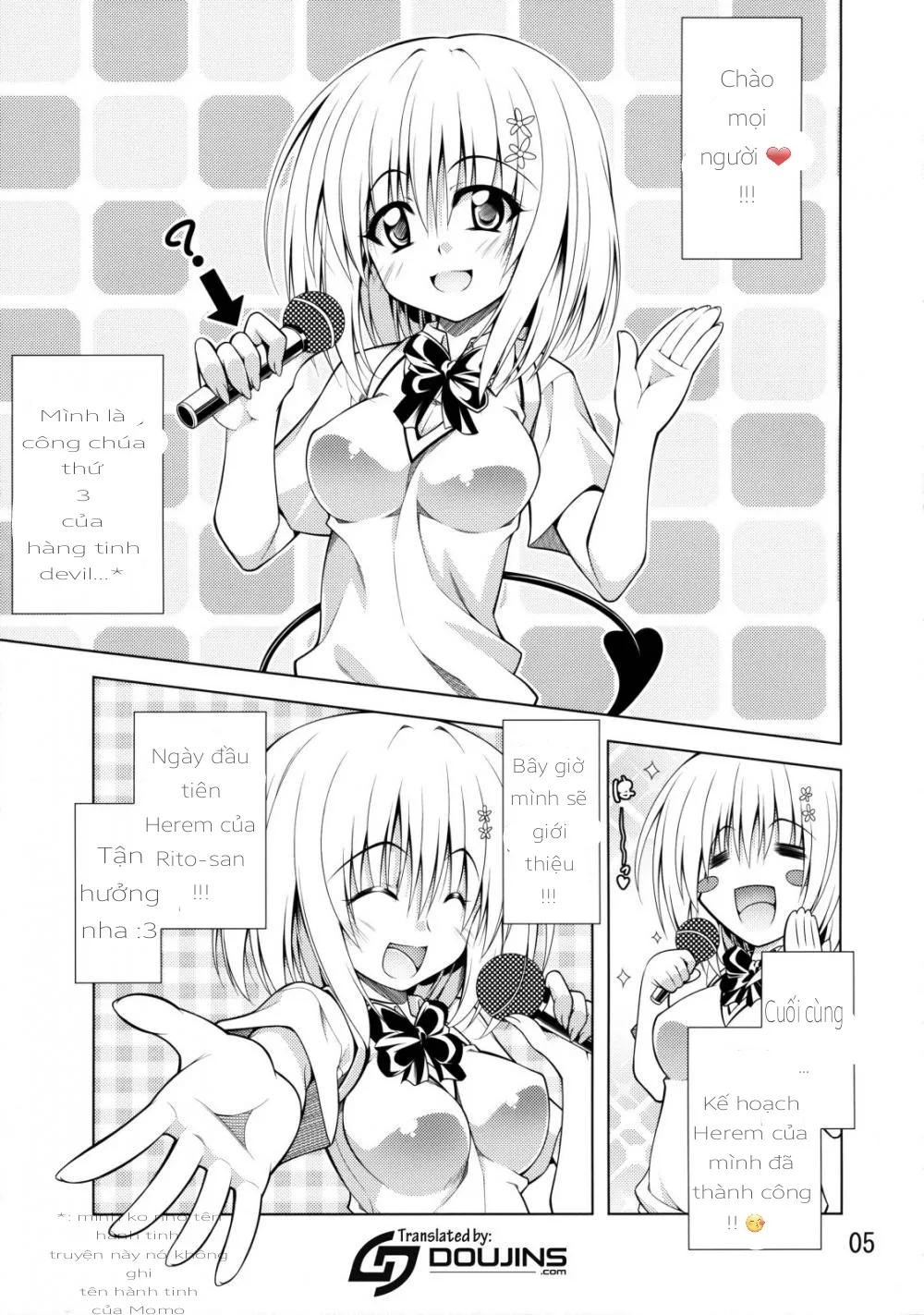 HentaiVN.net - Ảnh 5 - Rito-San No Harem Seikatsu (To Love-Ru) [Cuộc sống mới của Rito (thánh ngã)] - Chap 1