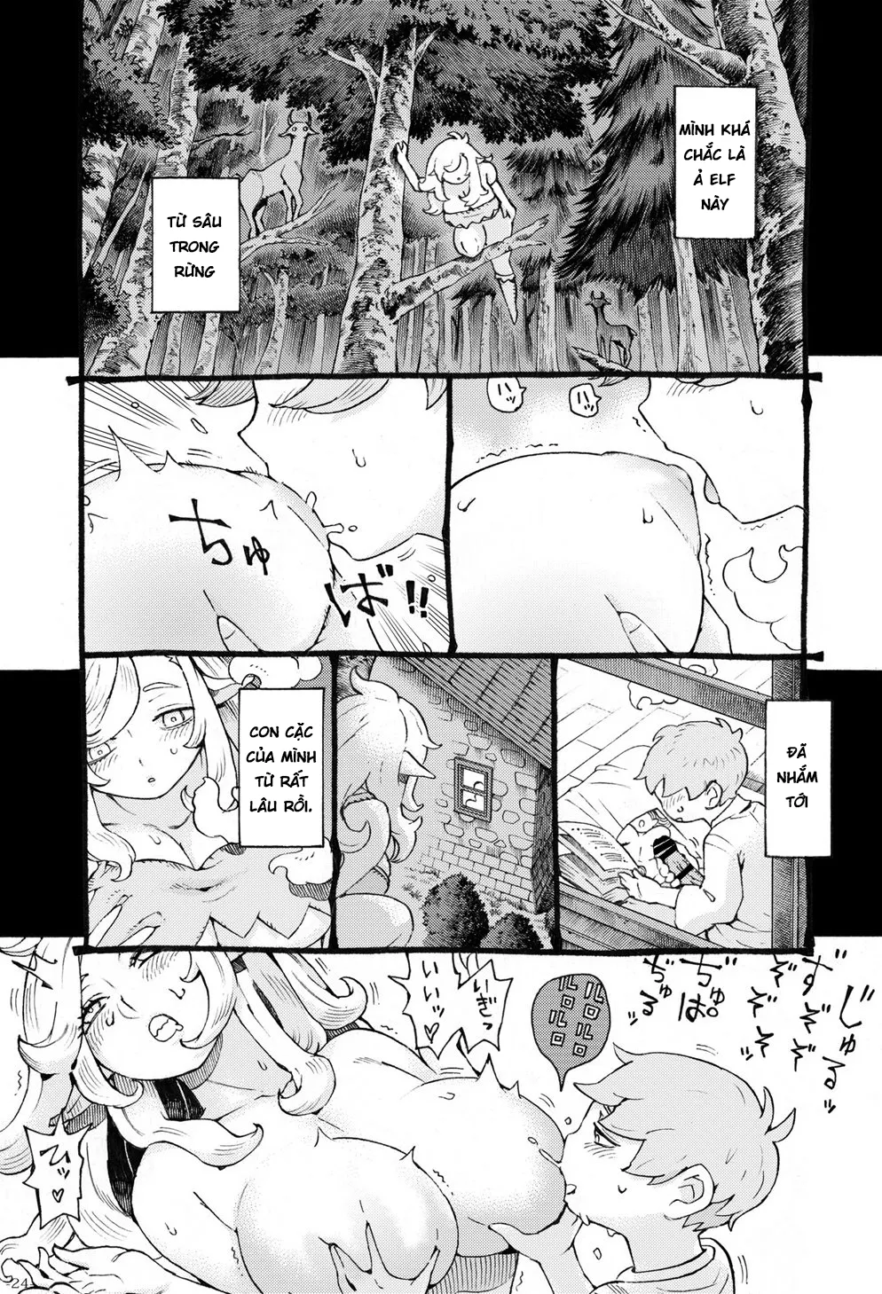 HentaiVN.net - Ảnh 23 - Cẩn thận với mấy elf hứng tình! [Beware of erotic elf] - Oneshot