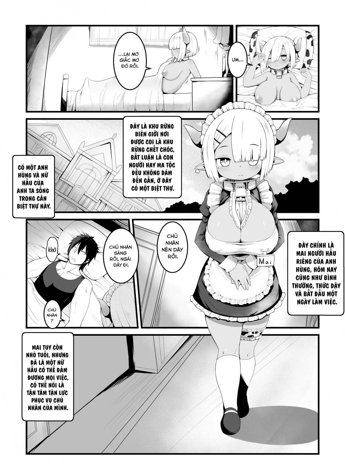 HentaiVN.net - Ảnh 4 - Nữ hầu nhân ngưu của anh hùng. [Hero's Cow Maid Hypnotization] - Chap 1