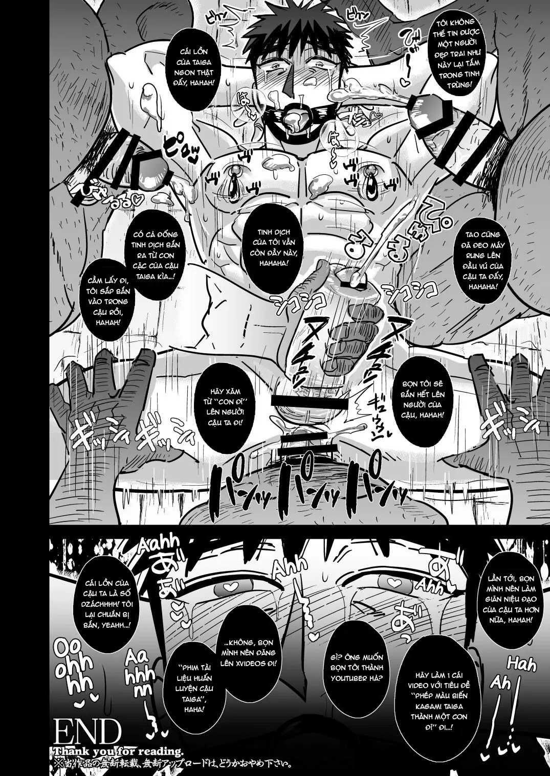 HentaiVN.net - Ảnh 22 - Fukusuu Mob Oji-san ni Choukyou Sareru Kagami Taiga - Chap 1