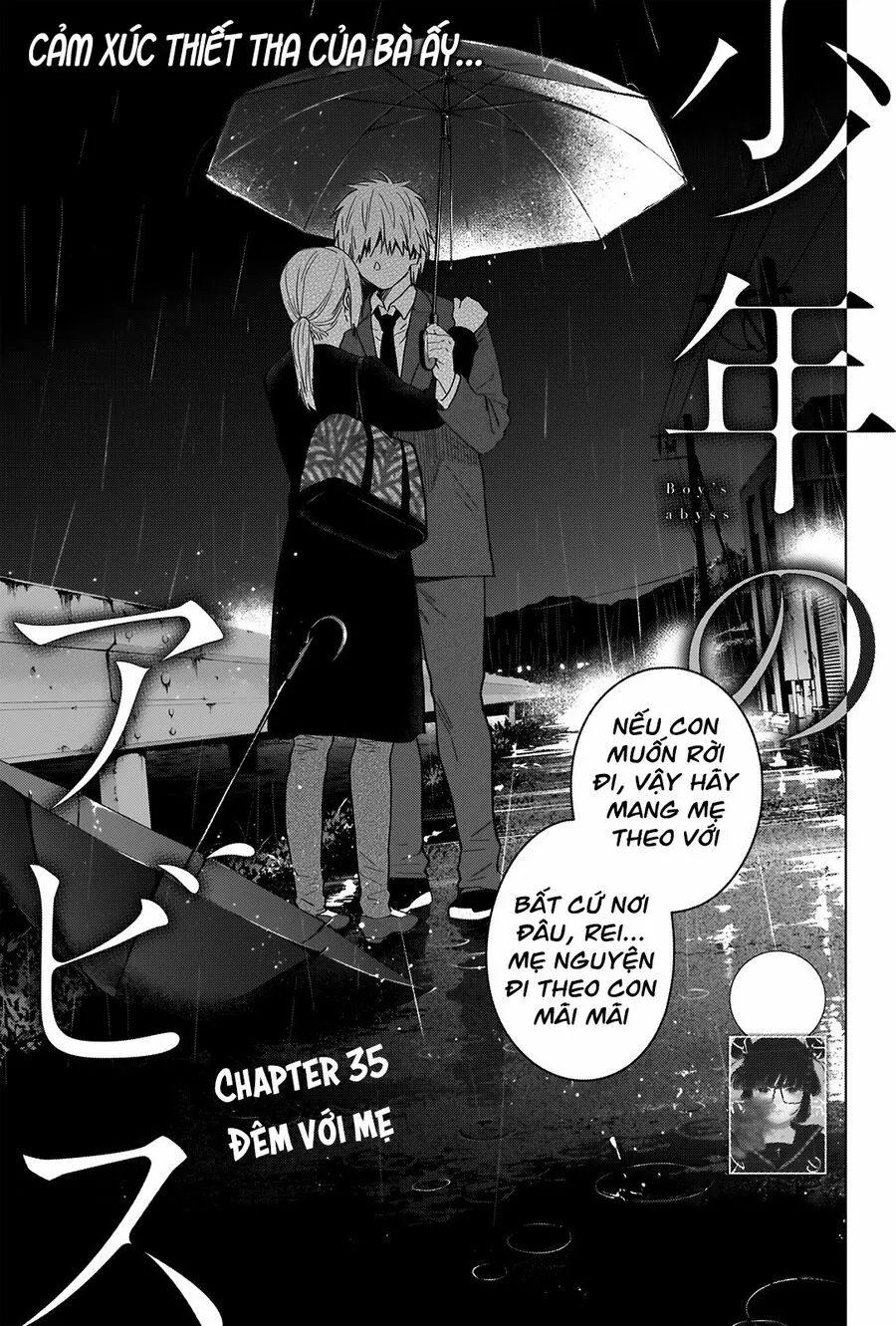 HentaiVN.net - Ảnh 3 - Shounen no Abyss [The World End Boy Meets Girl; 少年のアビス] - Chap 35: Đêm với mẹ