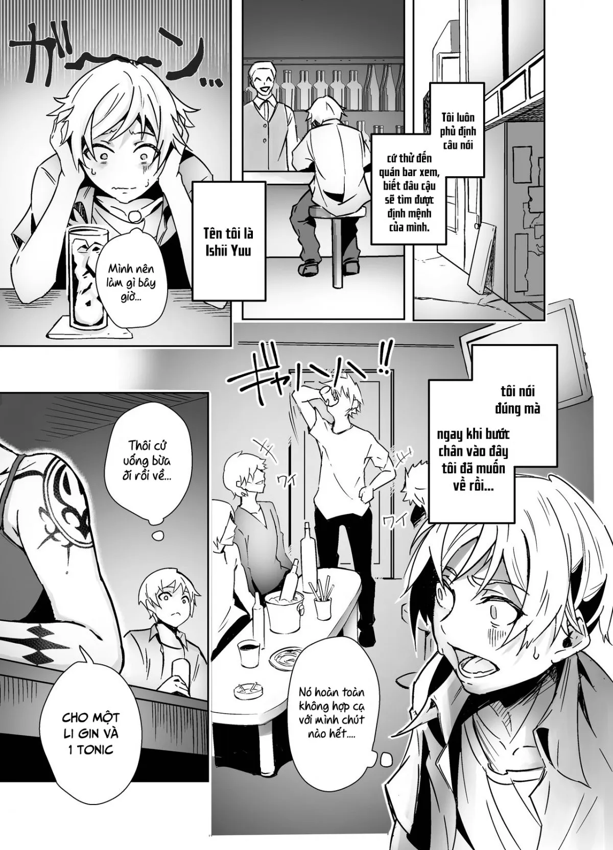 HentaiVN.net - Ảnh 3 - Chị gái xăm trở ở quán bar [Bar de Deatta Zenshin Tattoo no Onee-san to Icha Love Ecchi] - Oneshot
