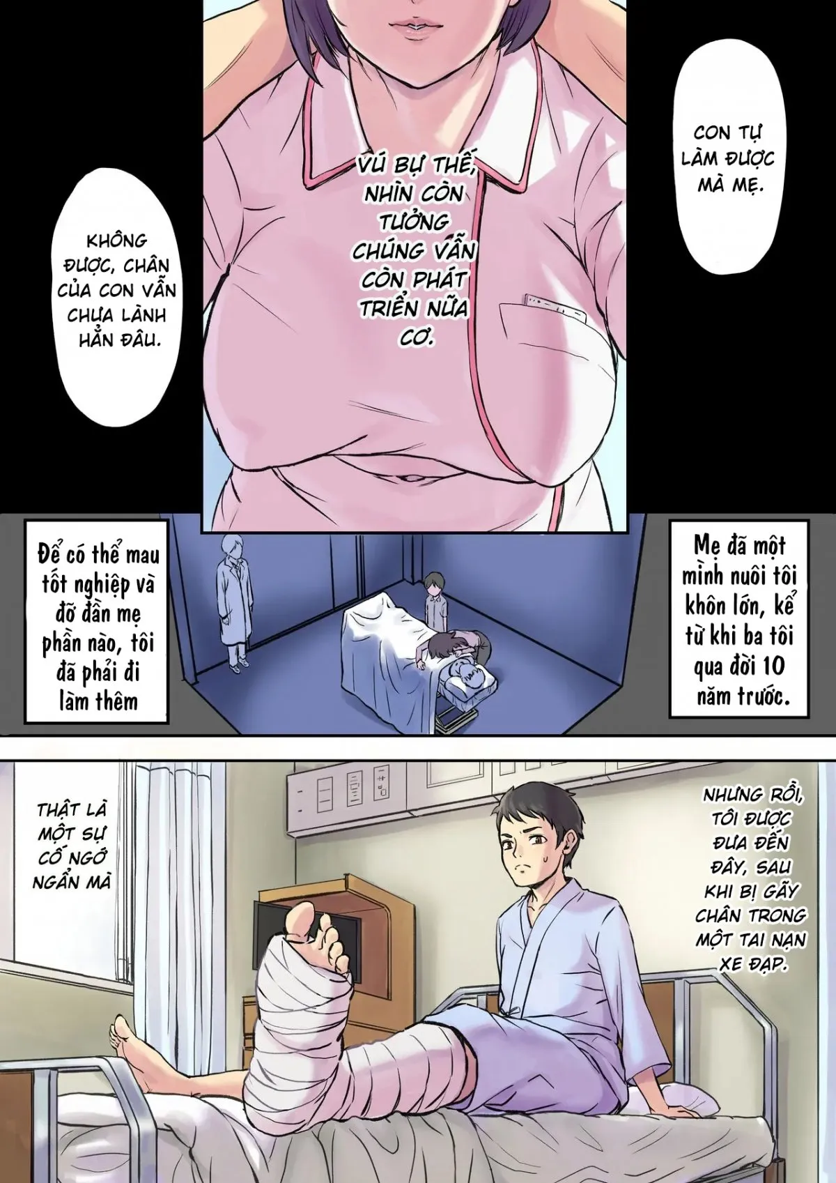 HentaiVN.net - Ảnh 3 - Tonari no Bed de Netorareru Kangoshi Jukubo [隣のベッドで寝取られる看護師熟母] - Phần 1