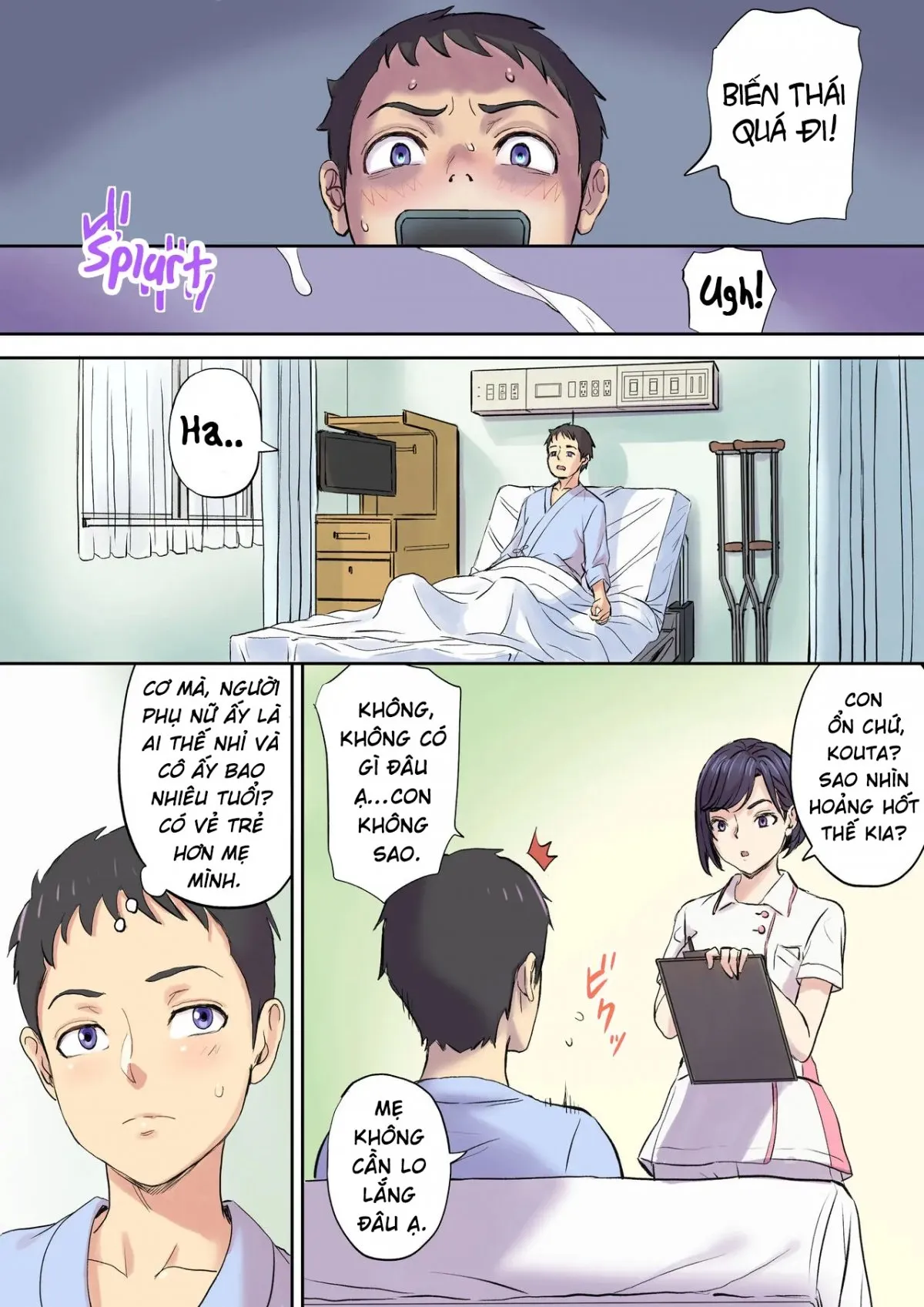 HentaiVN.net - Ảnh 33 - Tonari no Bed de Netorareru Kangoshi Jukubo [隣のベッドで寝取られる看護師熟母] - Phần 1