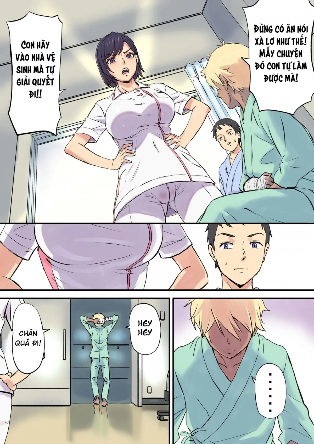 HentaiVN.net - Ảnh 7 - Tonari no Bed de Netorareru Kangoshi Jukubo [隣のベッドで寝取られる看護師熟母] - Phần 1
