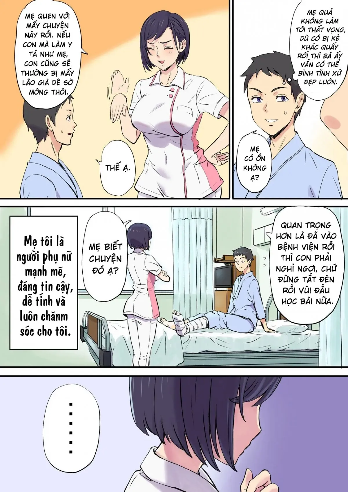 HentaiVN.net - Ảnh 8 - Tonari no Bed de Netorareru Kangoshi Jukubo [隣のベッドで寝取られる看護師熟母] - Phần 1