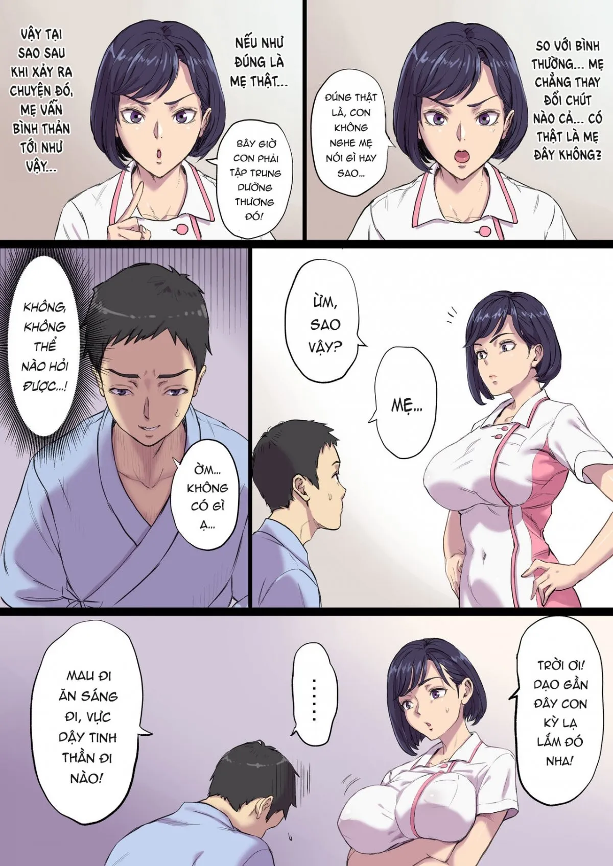 HentaiVN.net - Ảnh 14 - Tonari no Bed de Netorareru Kangoshi Jukubo [隣のベッドで寝取られる看護師熟母] - Phần 2