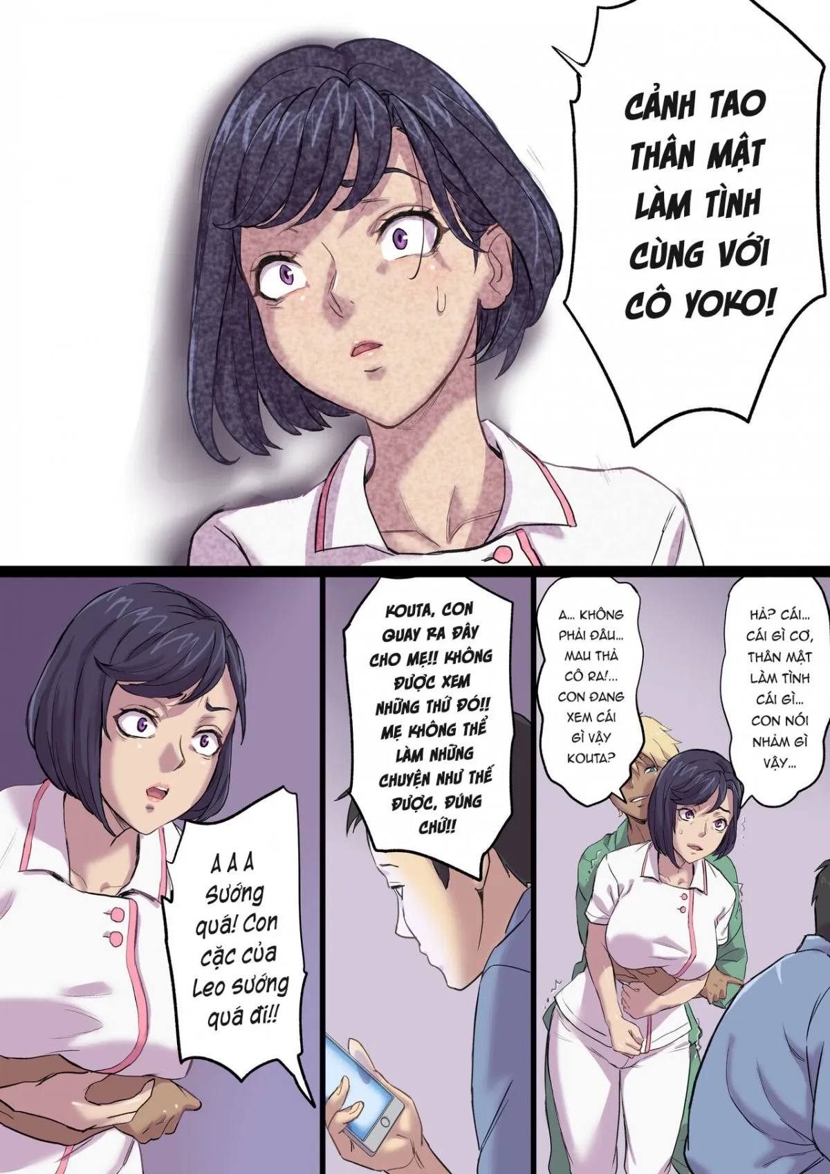 HentaiVN.net - Ảnh 35 - Tonari no Bed de Netorareru Kangoshi Jukubo [隣のベッドで寝取られる看護師熟母] - Phần 2